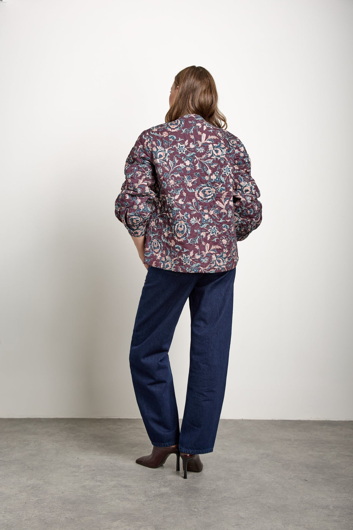 Frida Jacket In Beet Suzani - seventy + mochi