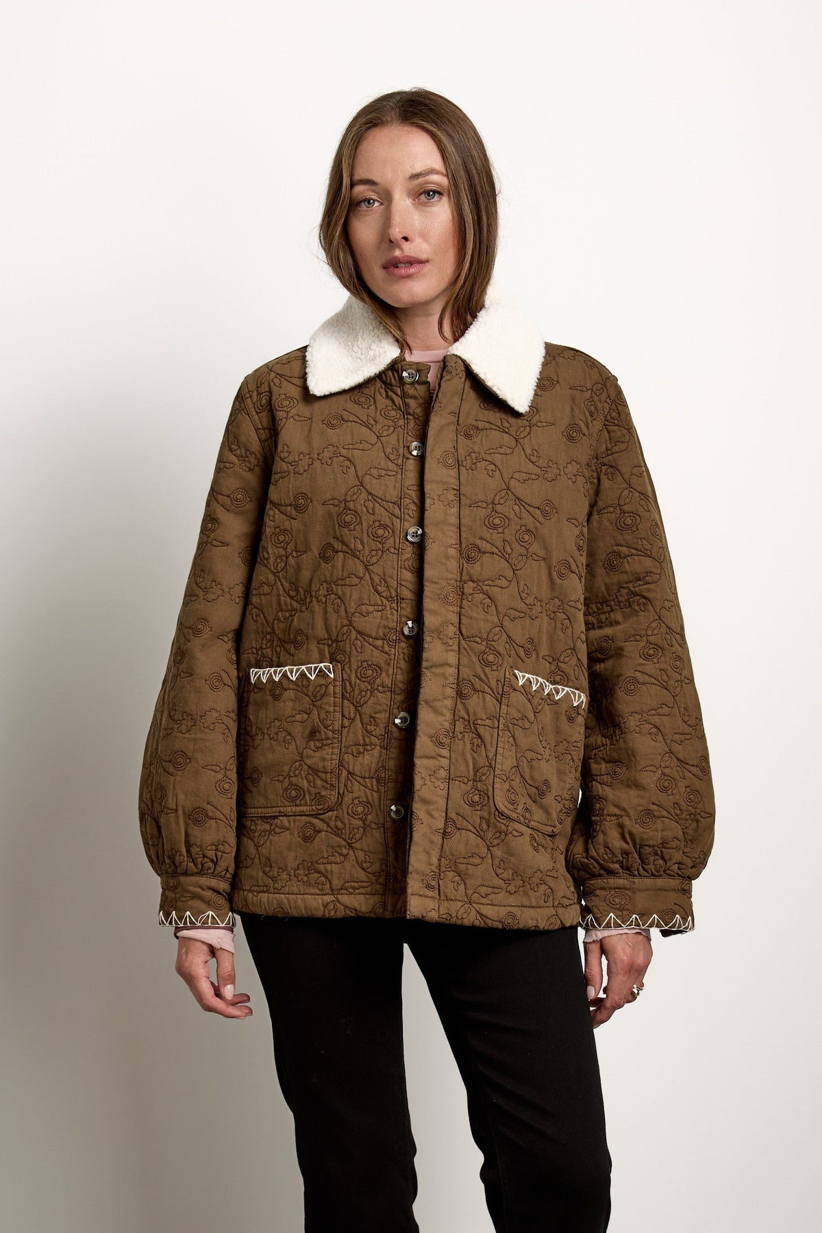 Frida Jacket In Walnut - seventy + mochi