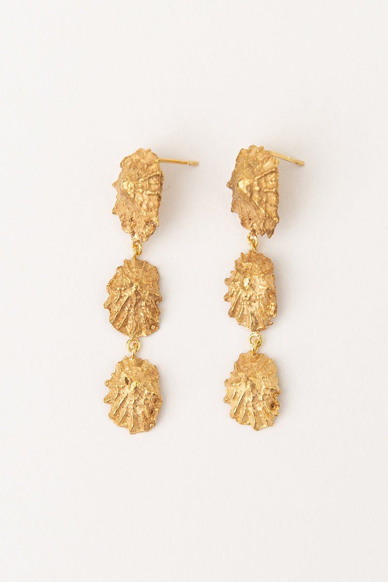 CONCHA EARRINGS GOLD
