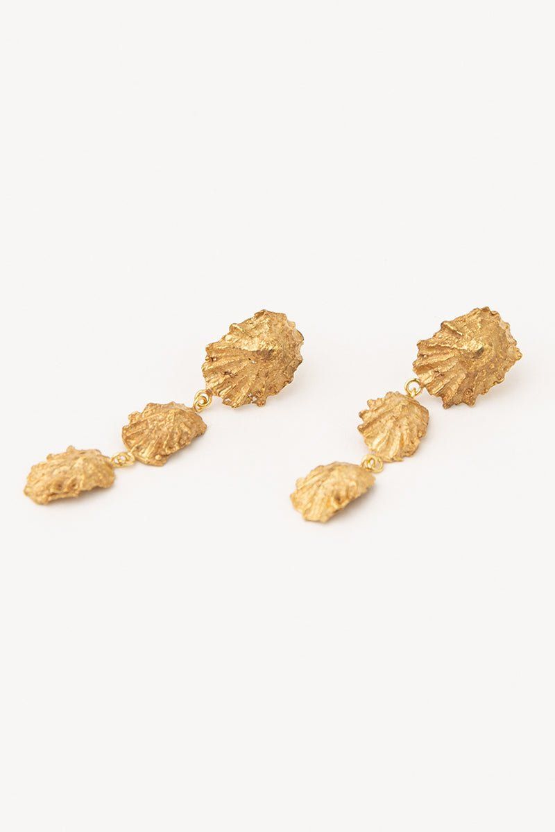 CONCHA EARRINGS GOLD