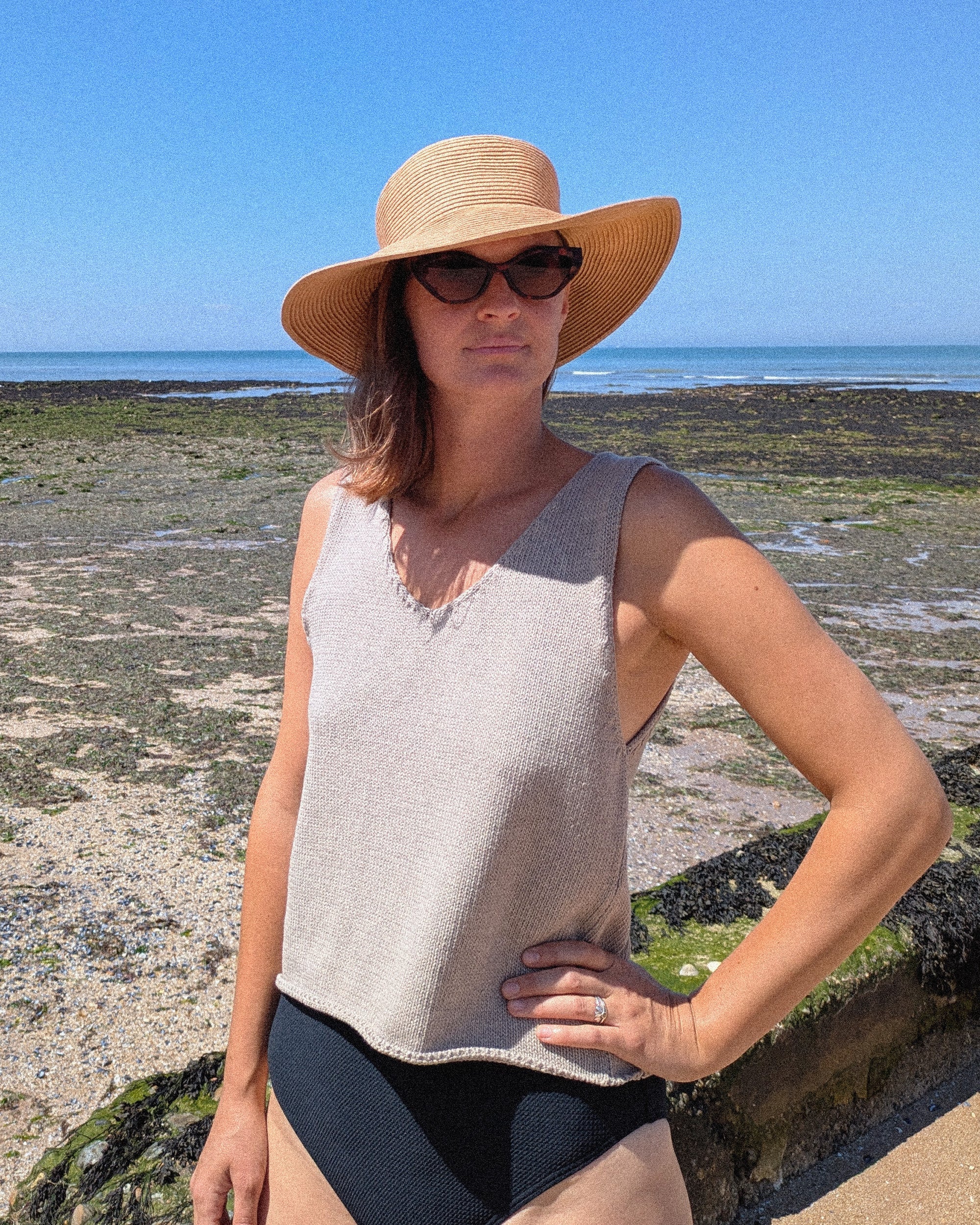 Organic Cotton Knit Top | Natural