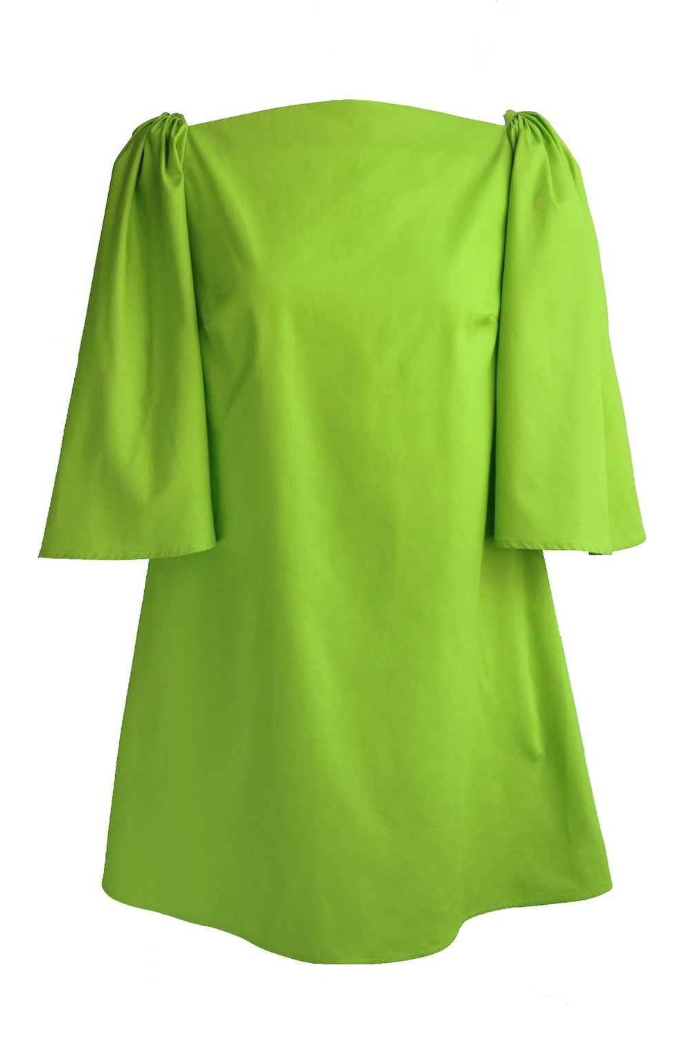Delphine Mini Dress in Lime