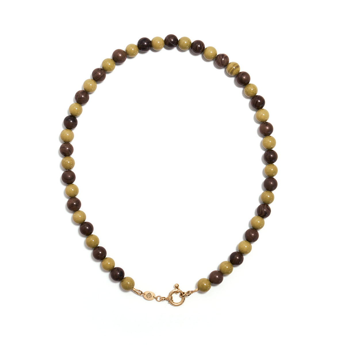 Matcha Jasper Statement Beaded Necklace