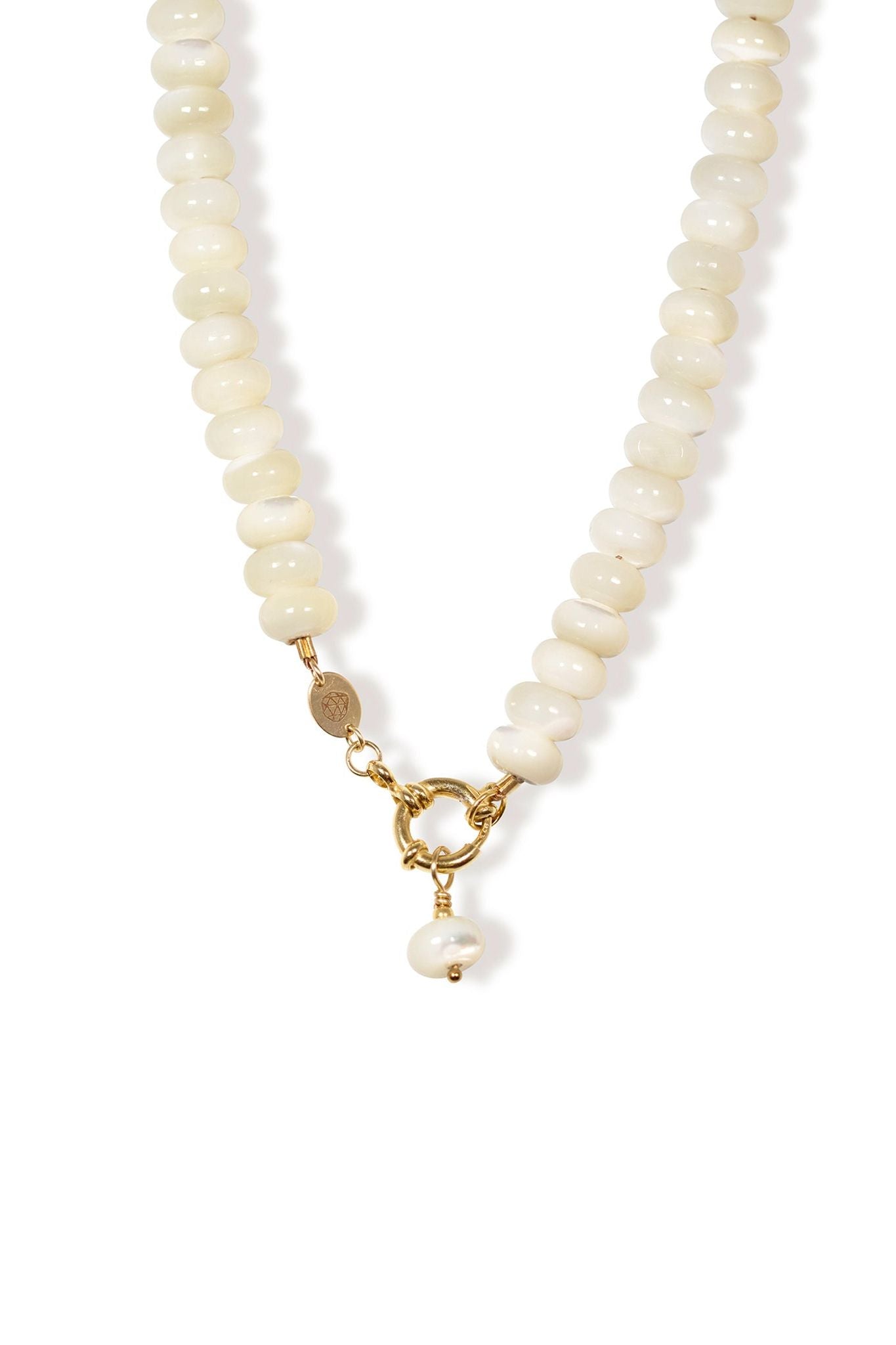 Mother of Pearl Statement Beaded Necklace