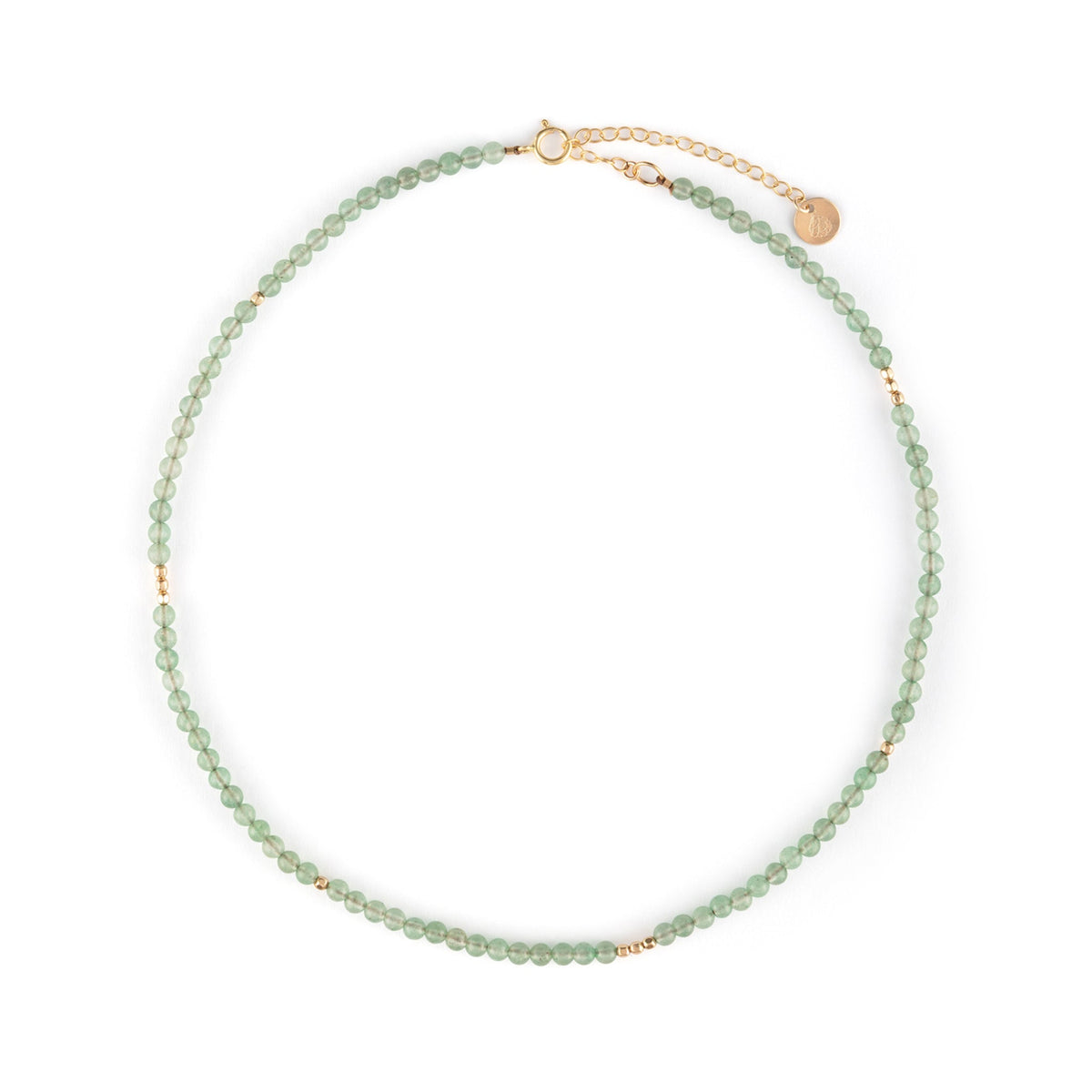 Oceanus Green Aventurine Beaded Necklace