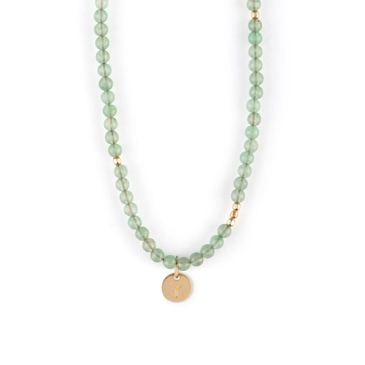 Oceanus Green Aventurine Beaded Necklace
