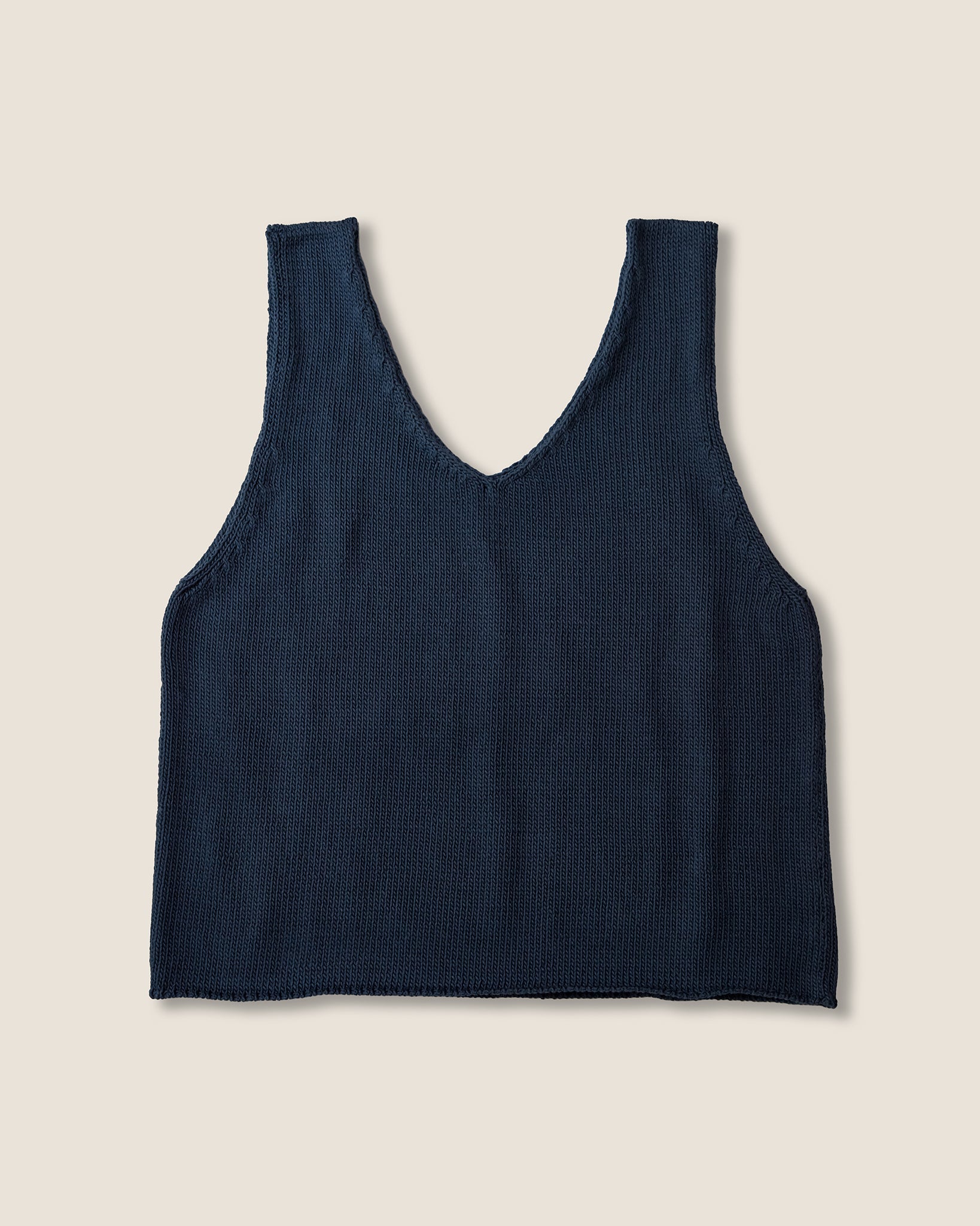 Organic Cotton Knit Top | Marine