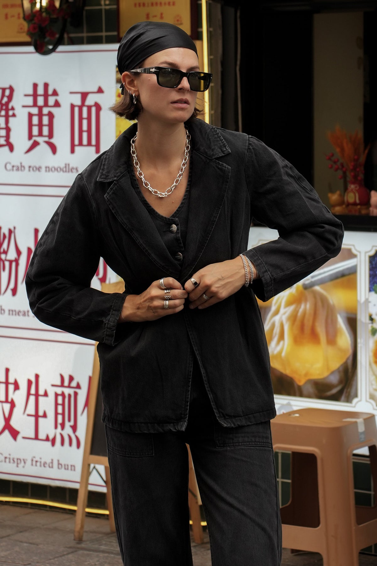 Bette Tailored Denim Jacket in Fairbanks - seventy + mochi