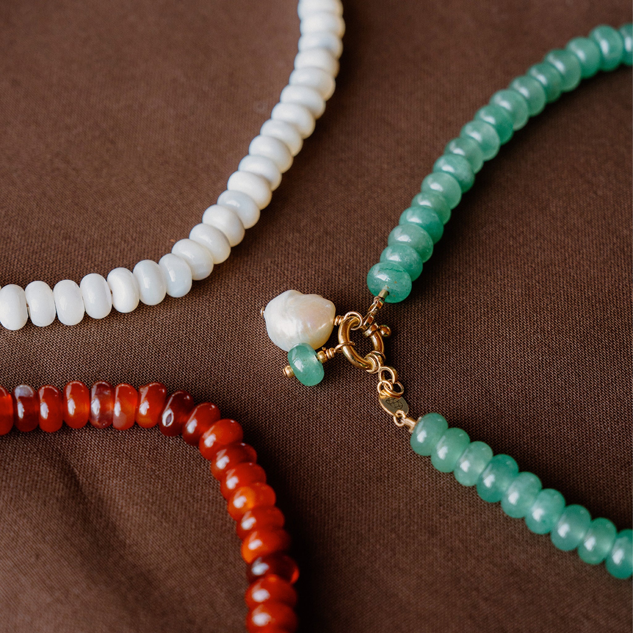 Mother of Pearl Statement Beaded Necklace