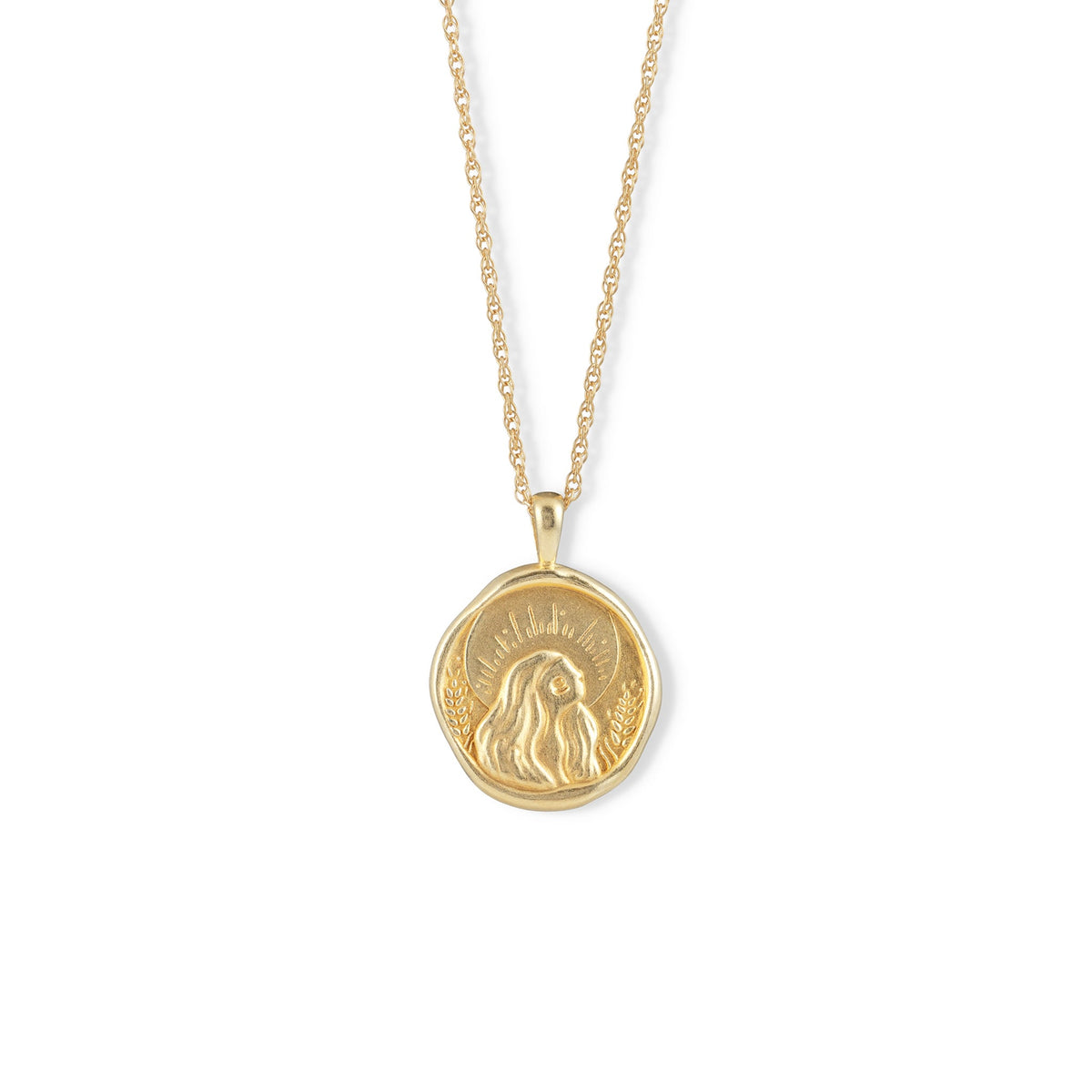 Virgo Zodiac Coin Pendant Necklace