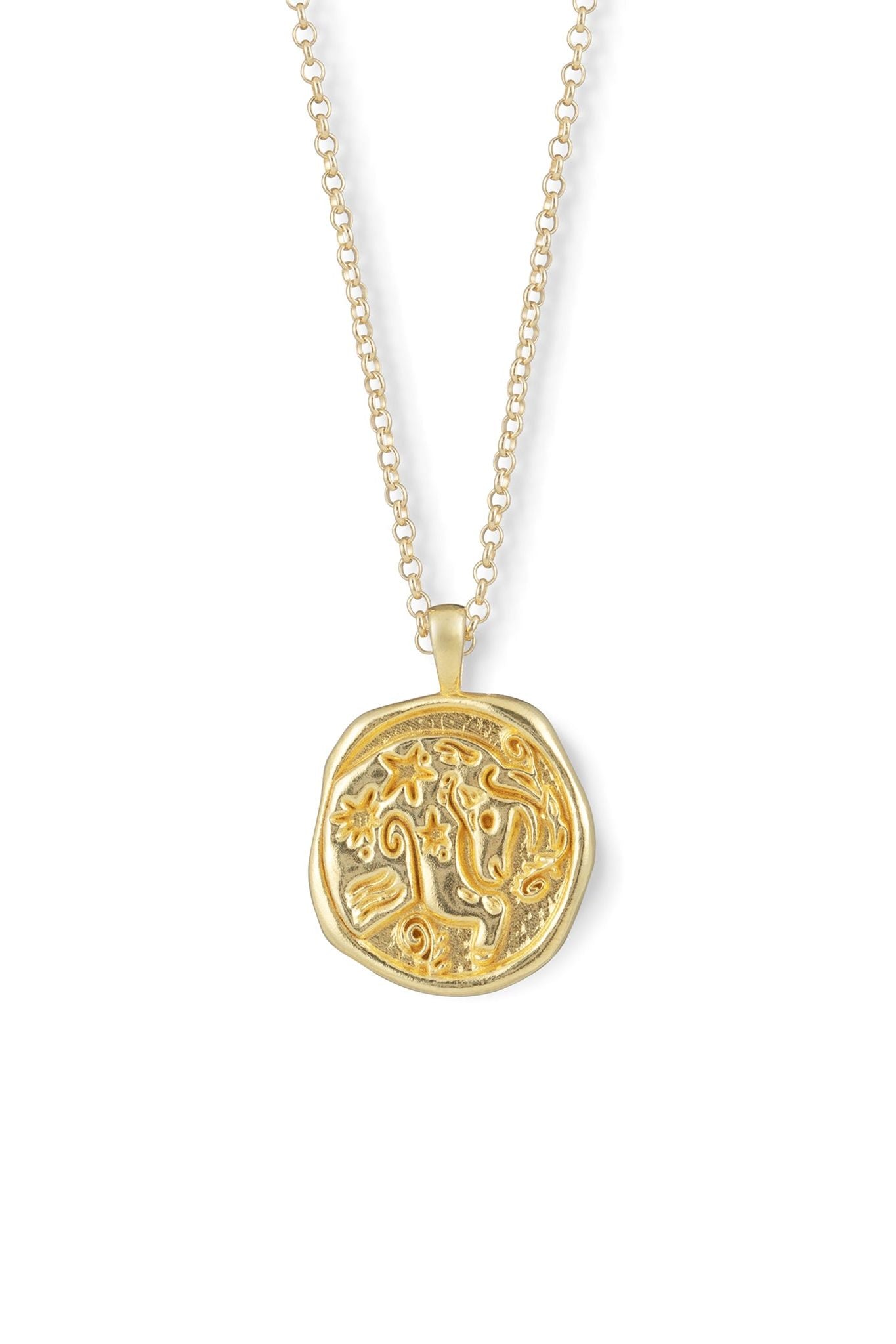 Taurus Zodiac Coin Pendant Necklace