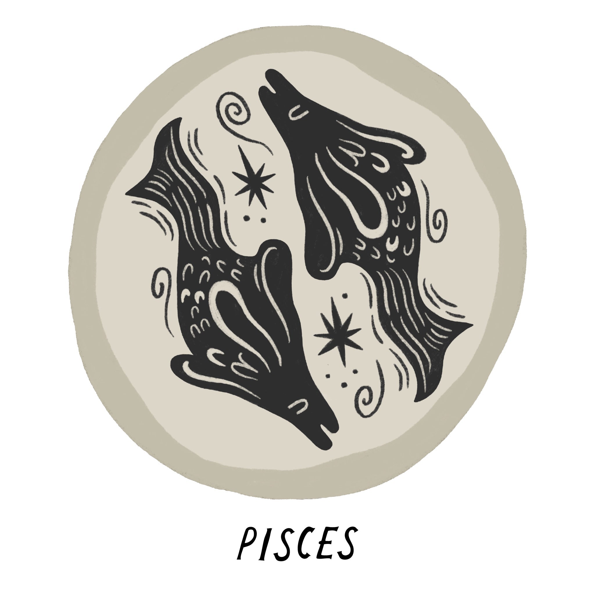 Pisces Zodiac Coin Pendant Necklace
