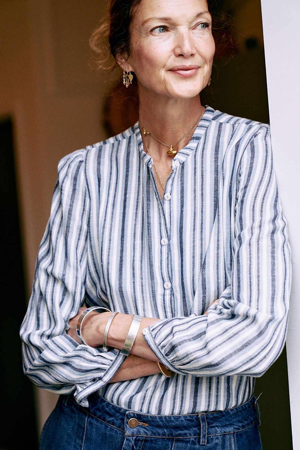 nora blouse | sargasso sea stripe