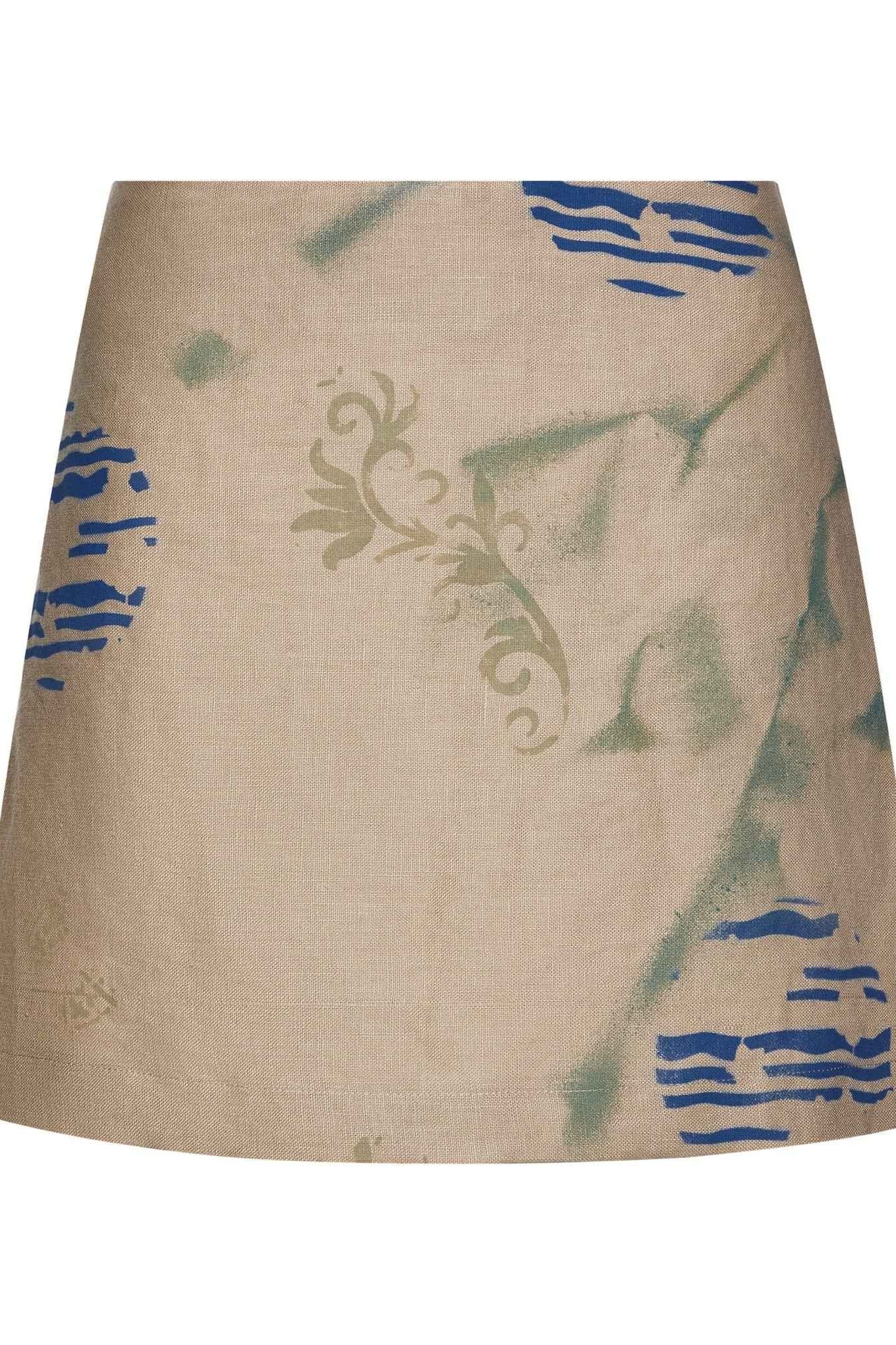 Cabane Hand-Painted Miniskirt