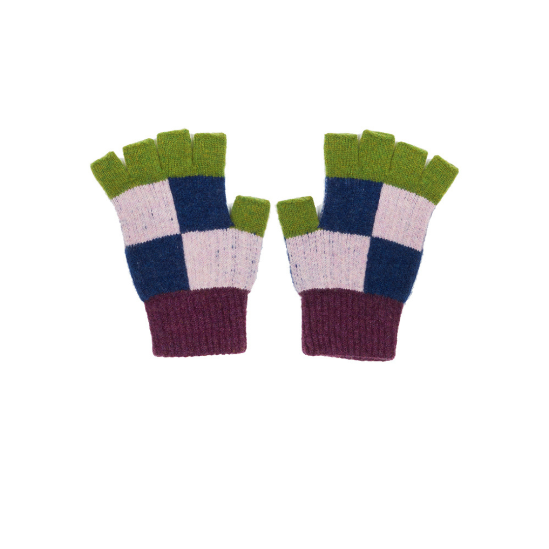 Check Fingerless Glove | Blossom