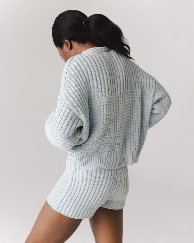 Delčia: Dew Cotton Sweater & Shorts Set
