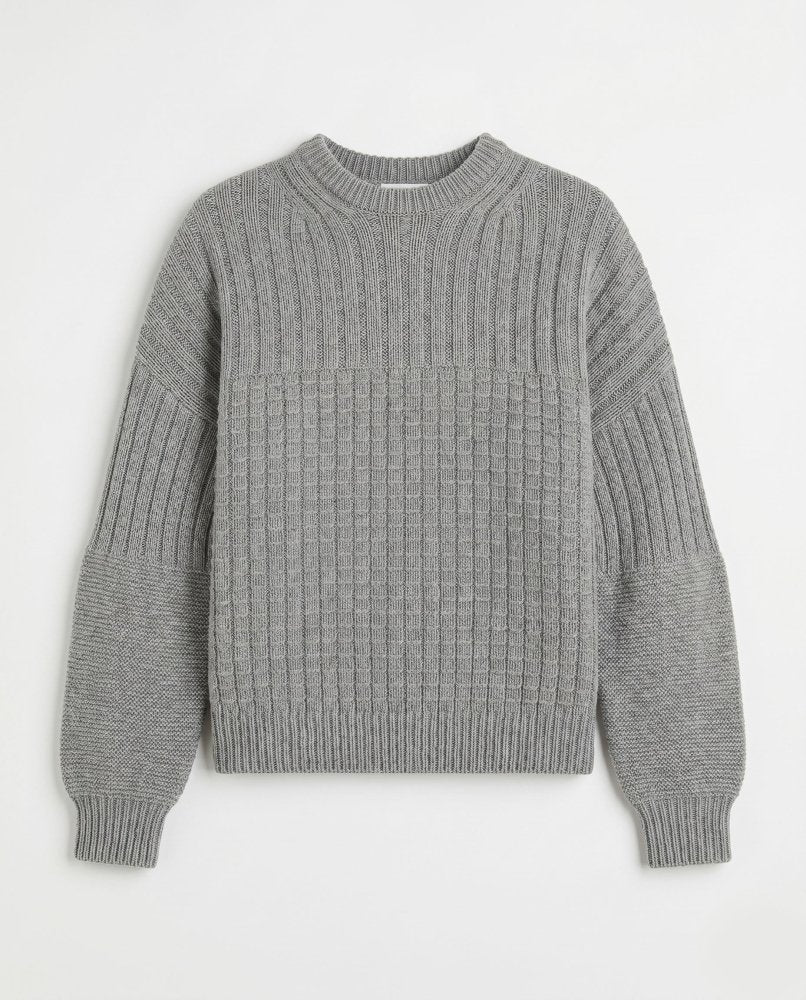 Delčia: Fog Grey Merino Wool Sweater