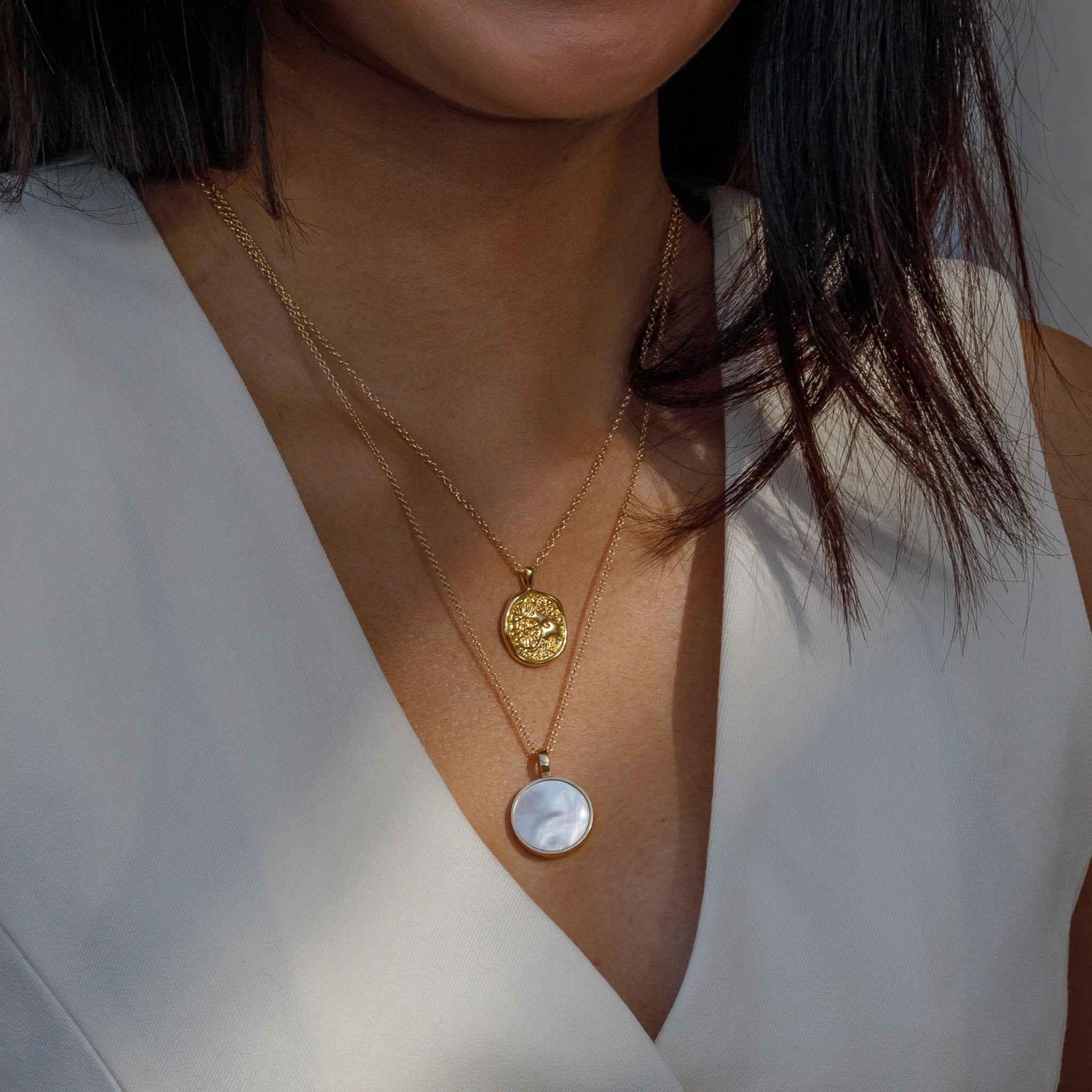 Aries Zodiac Coin Pendant Necklace