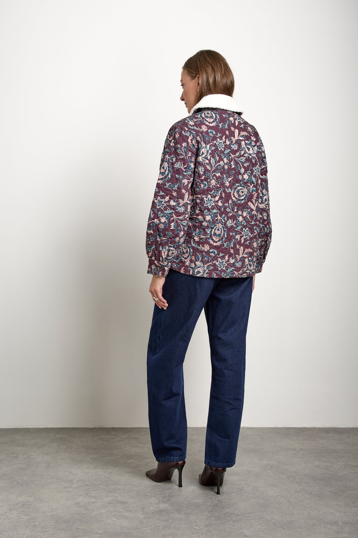 Frida Jacket In Beet Suzani - seventy + mochi