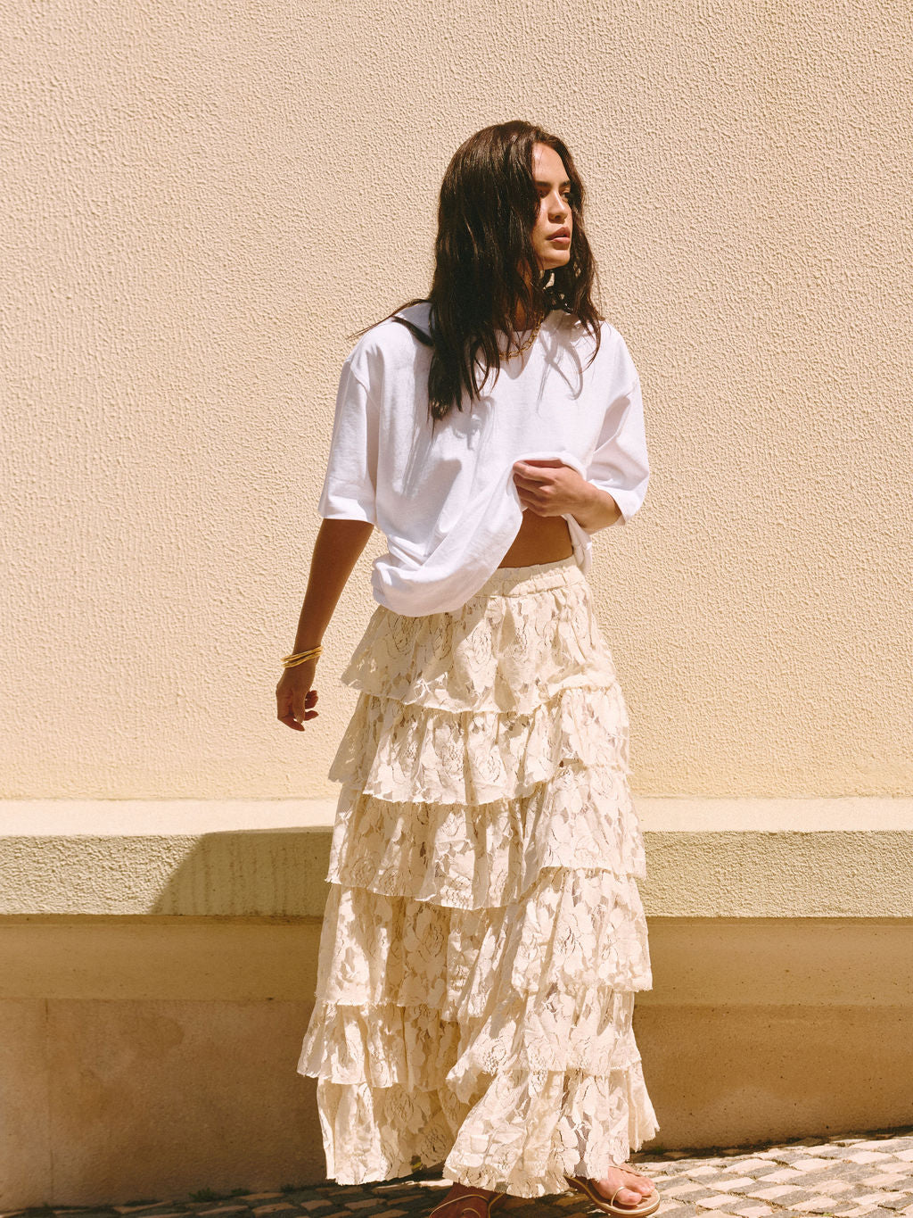 LACE UNTAMED SOUL SKIRT - NATURAL