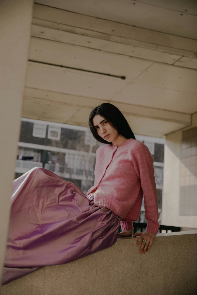 Ada Lambswool Cardigan Pink
