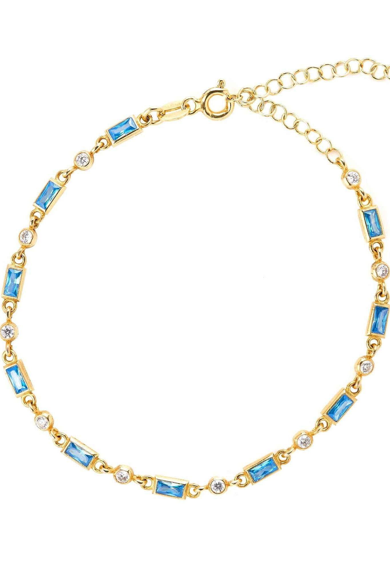 Ballinger Blue Fine Chain Bracelet