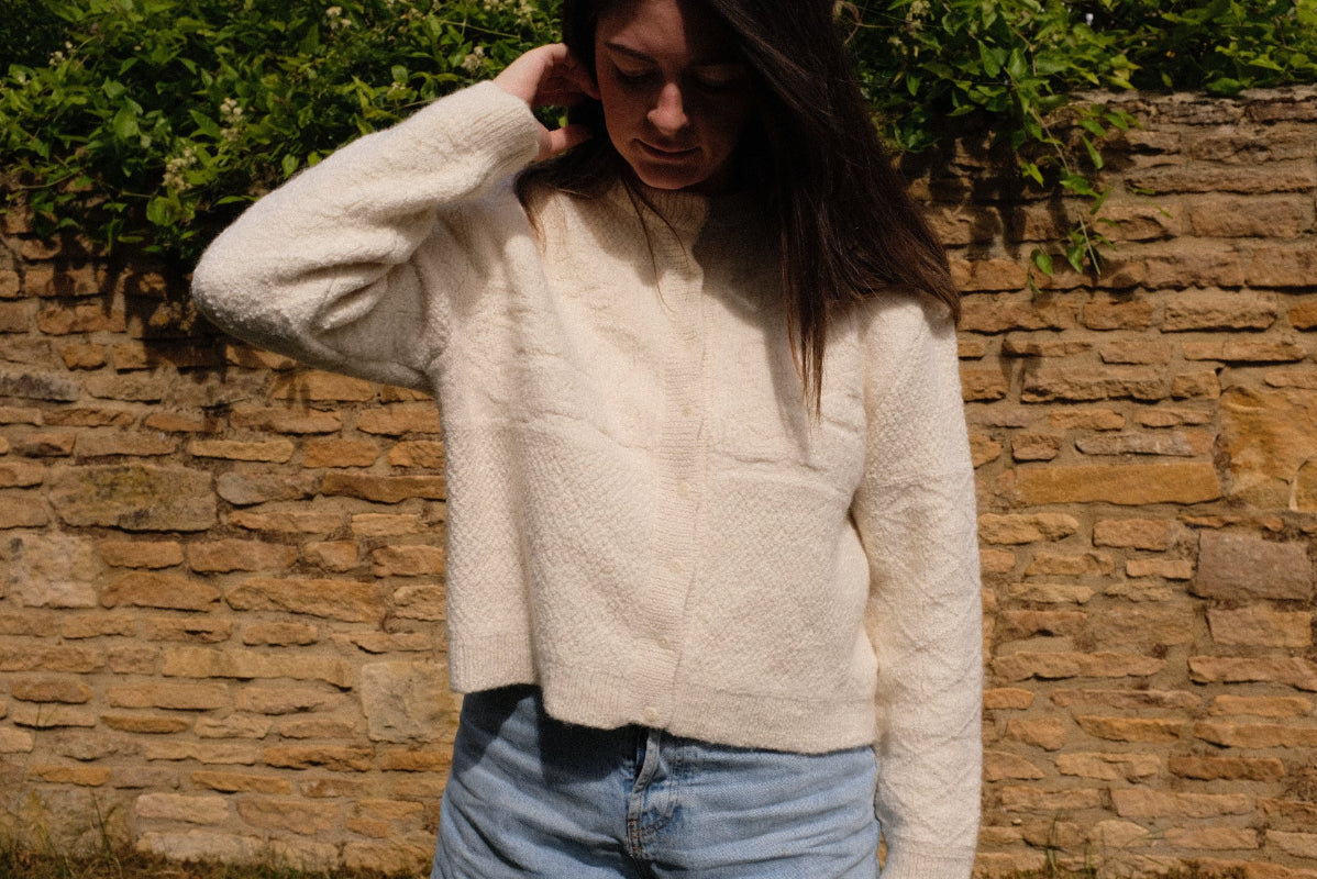 Athena Cardigan – Ivory Alpaca