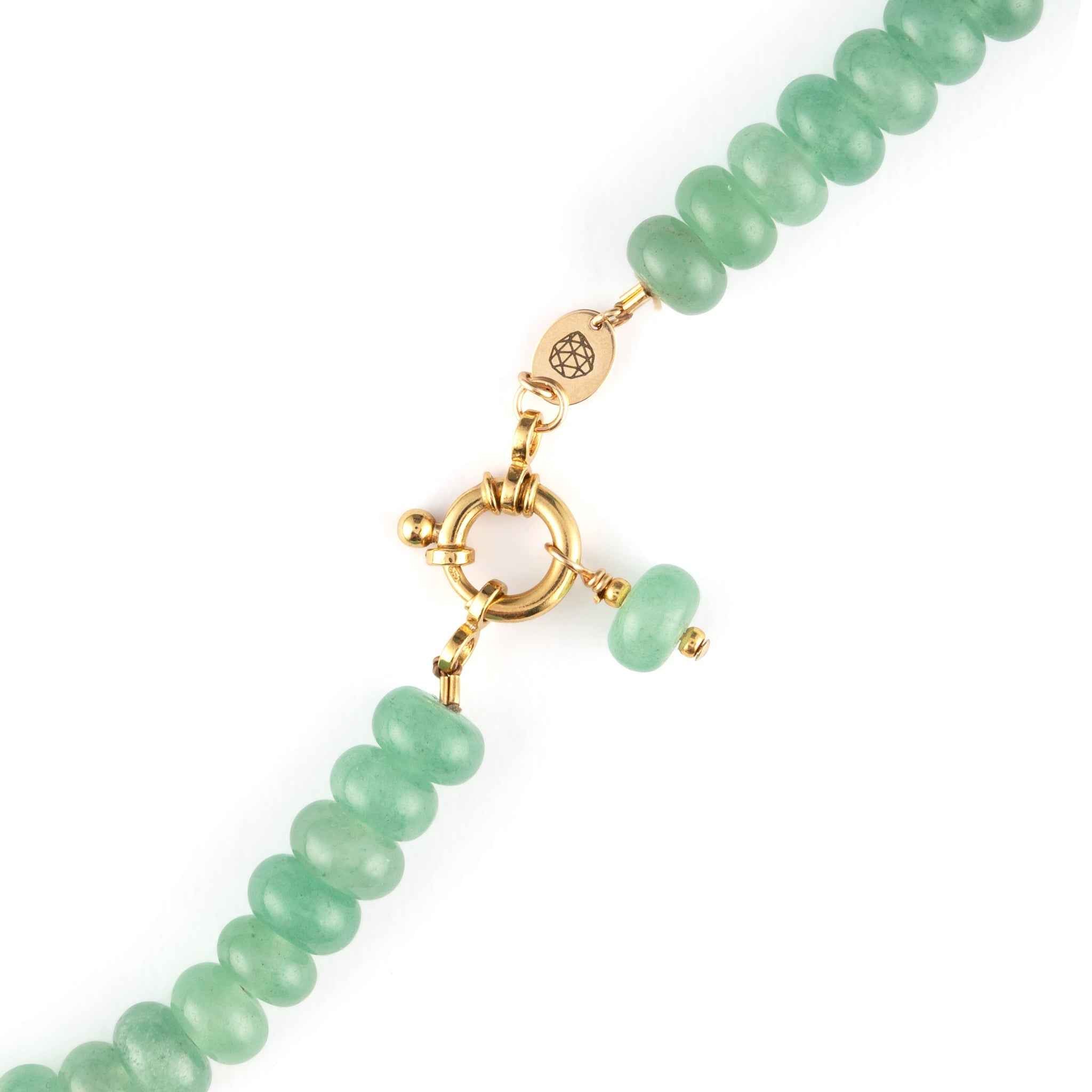 Green Aventurine Statement Beaded Necklace