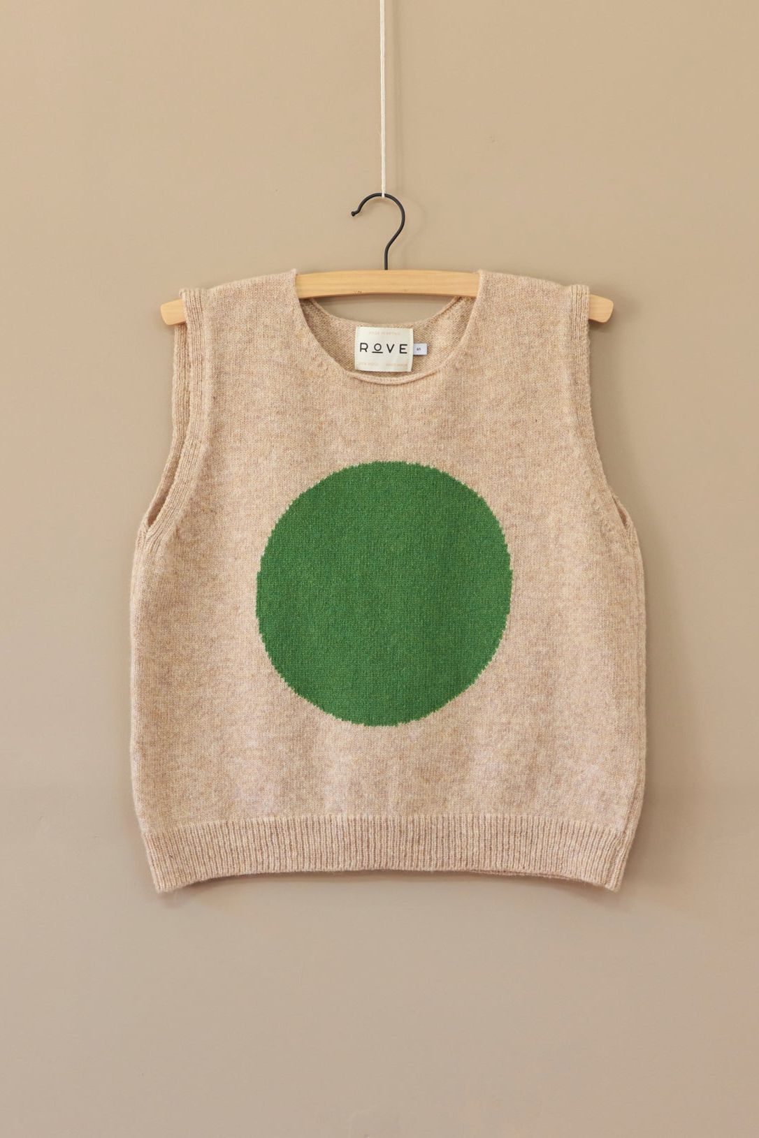 Green Dot Knitted Top