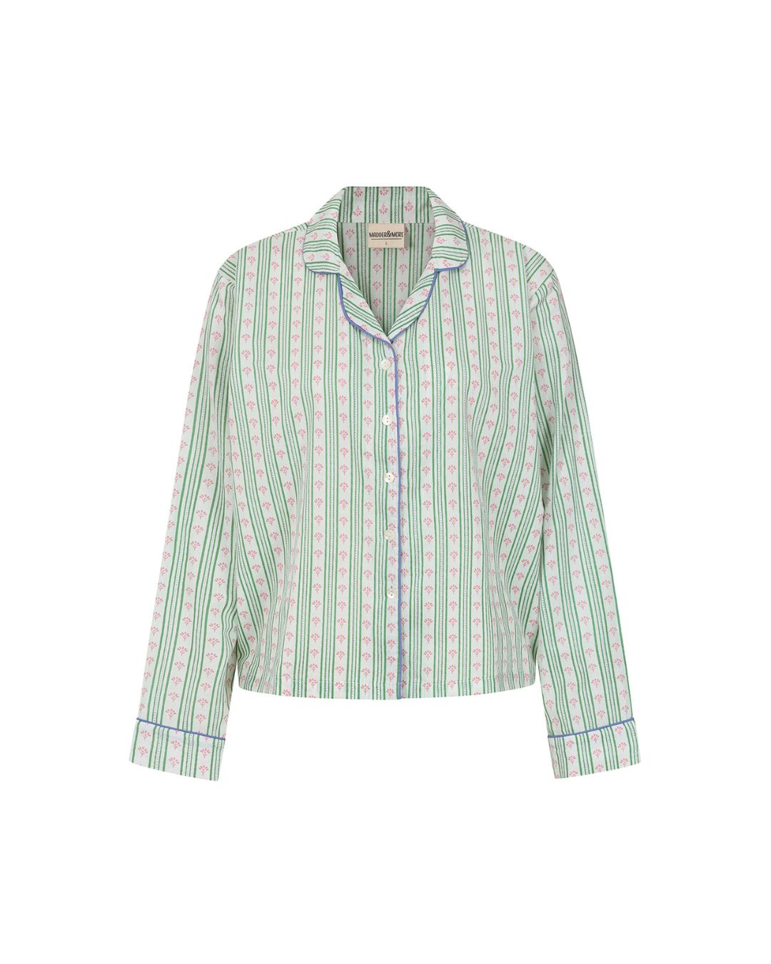 Green Stripe Long Pyjama Set