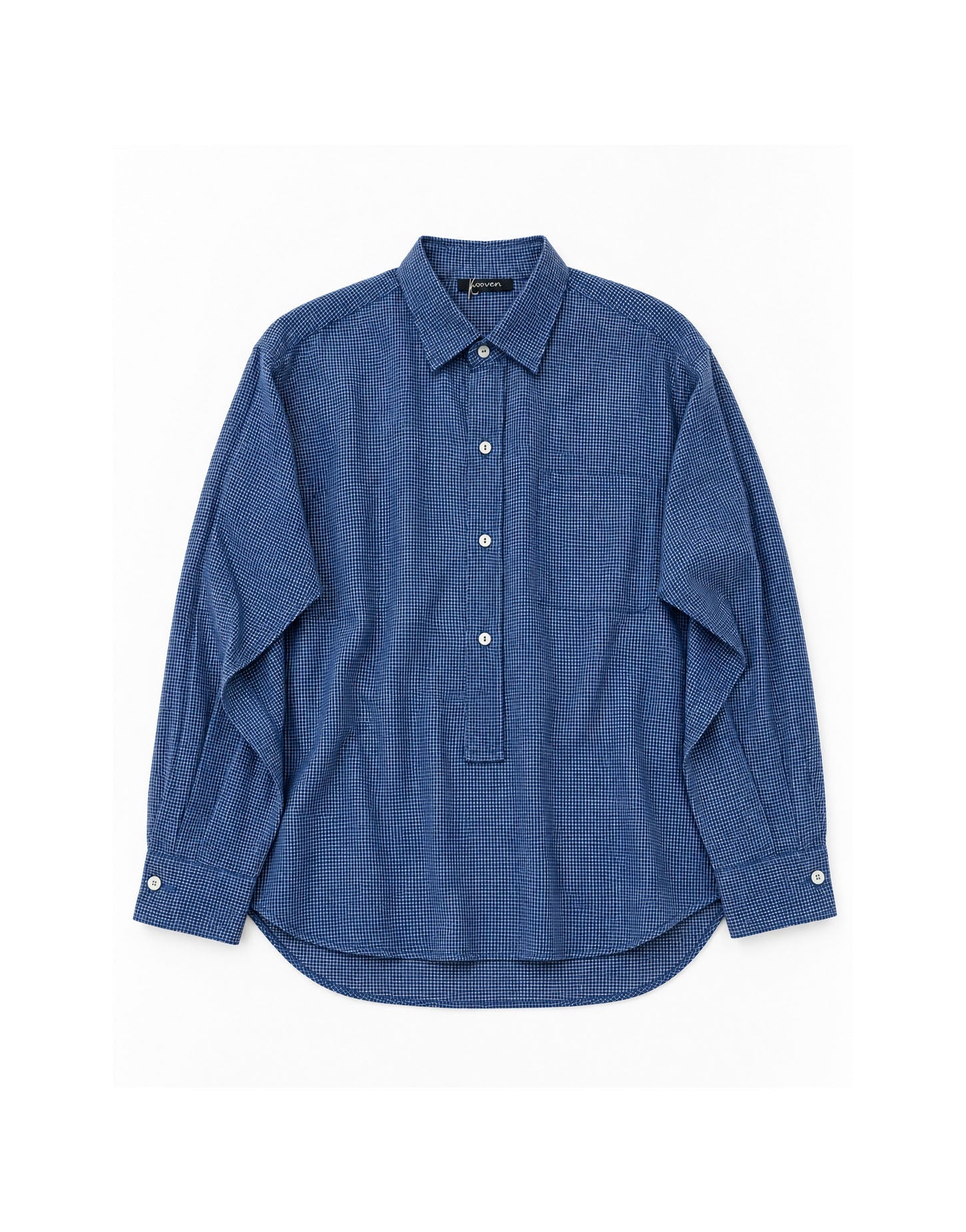 hanna shirt | indigo grid