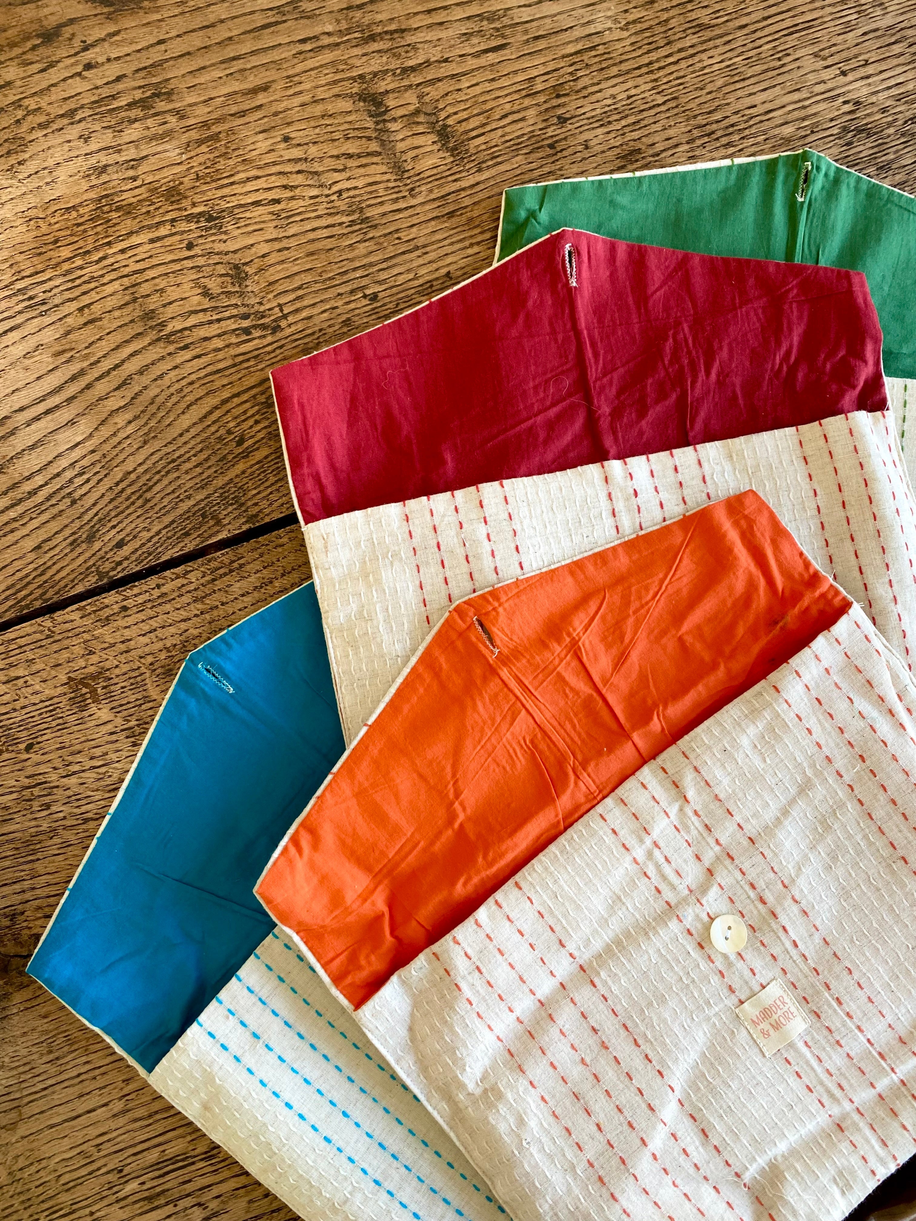 Handwoven Cotton Pyjamas - Red Stitch