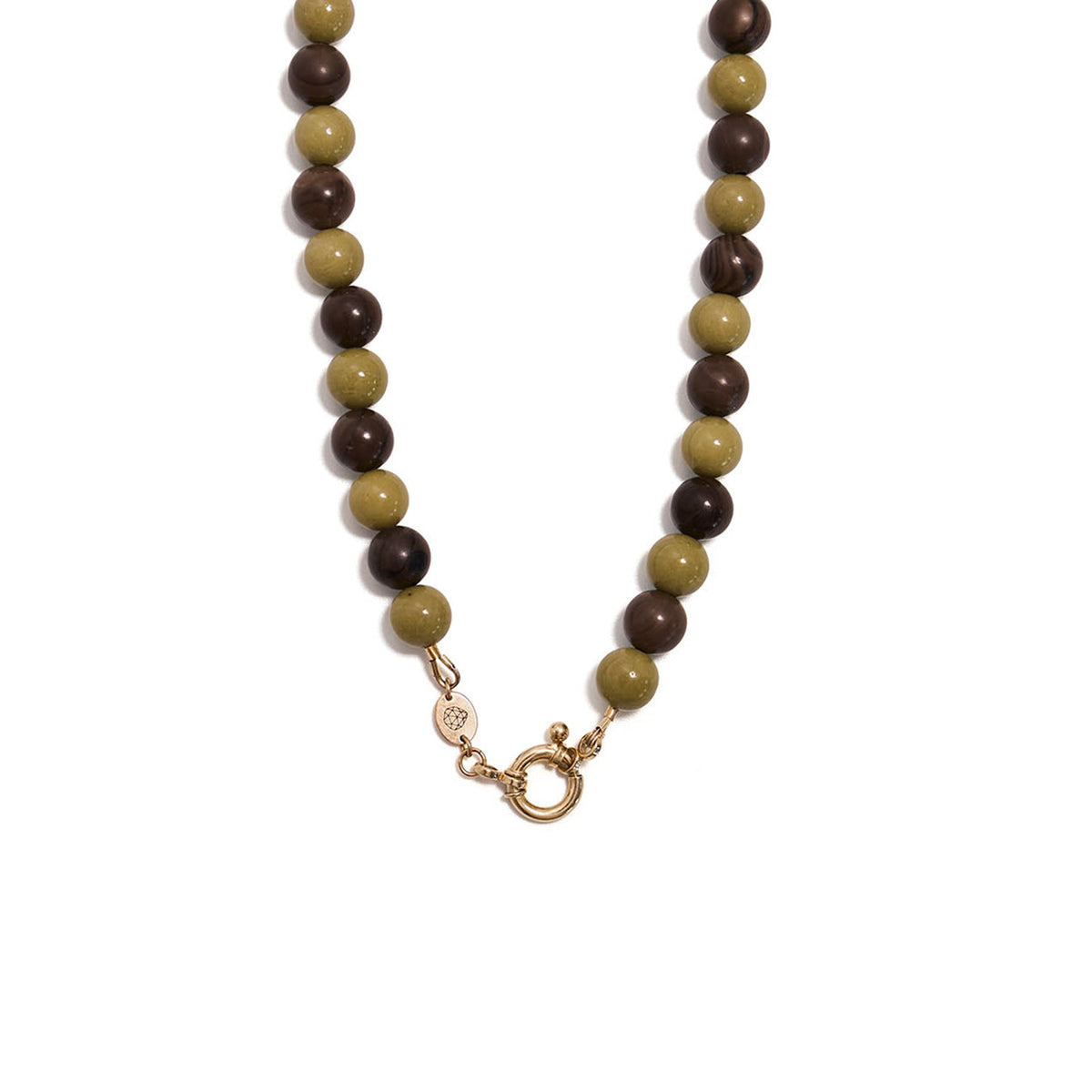 Matcha Jasper Statement Beaded Necklace
