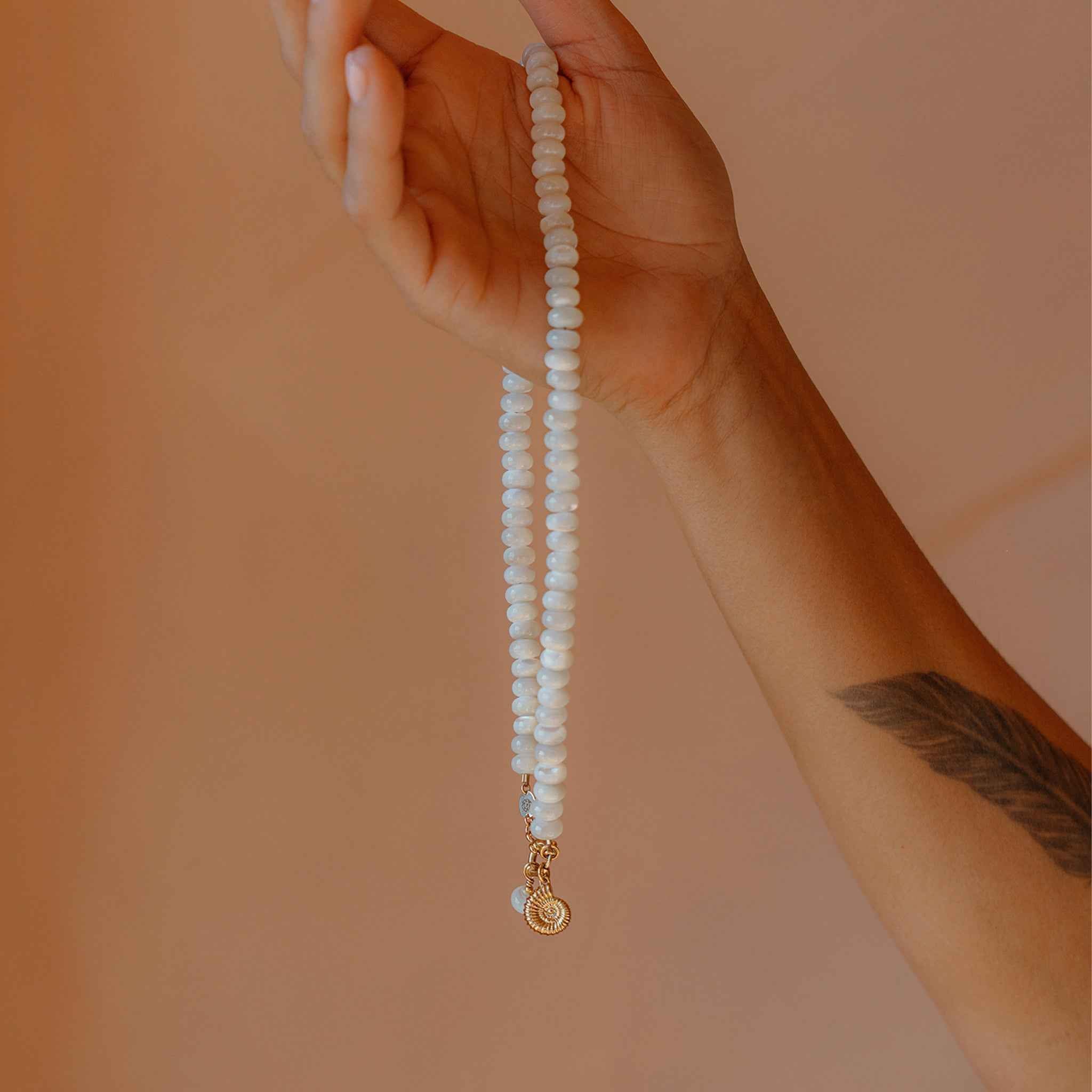 Mother of Pearl Statement Beaded Necklace