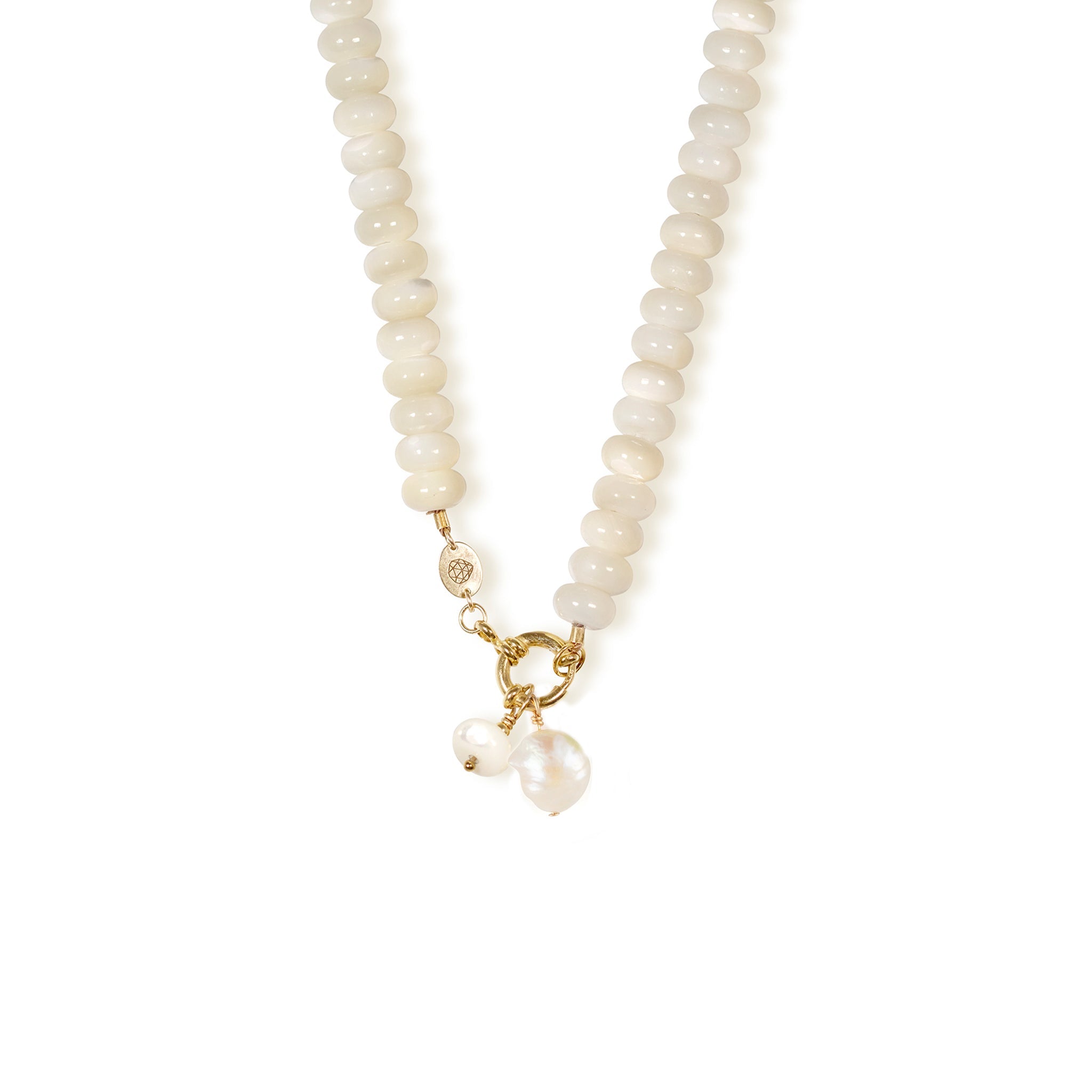 Mother of Pearl Statement Beaded Necklace