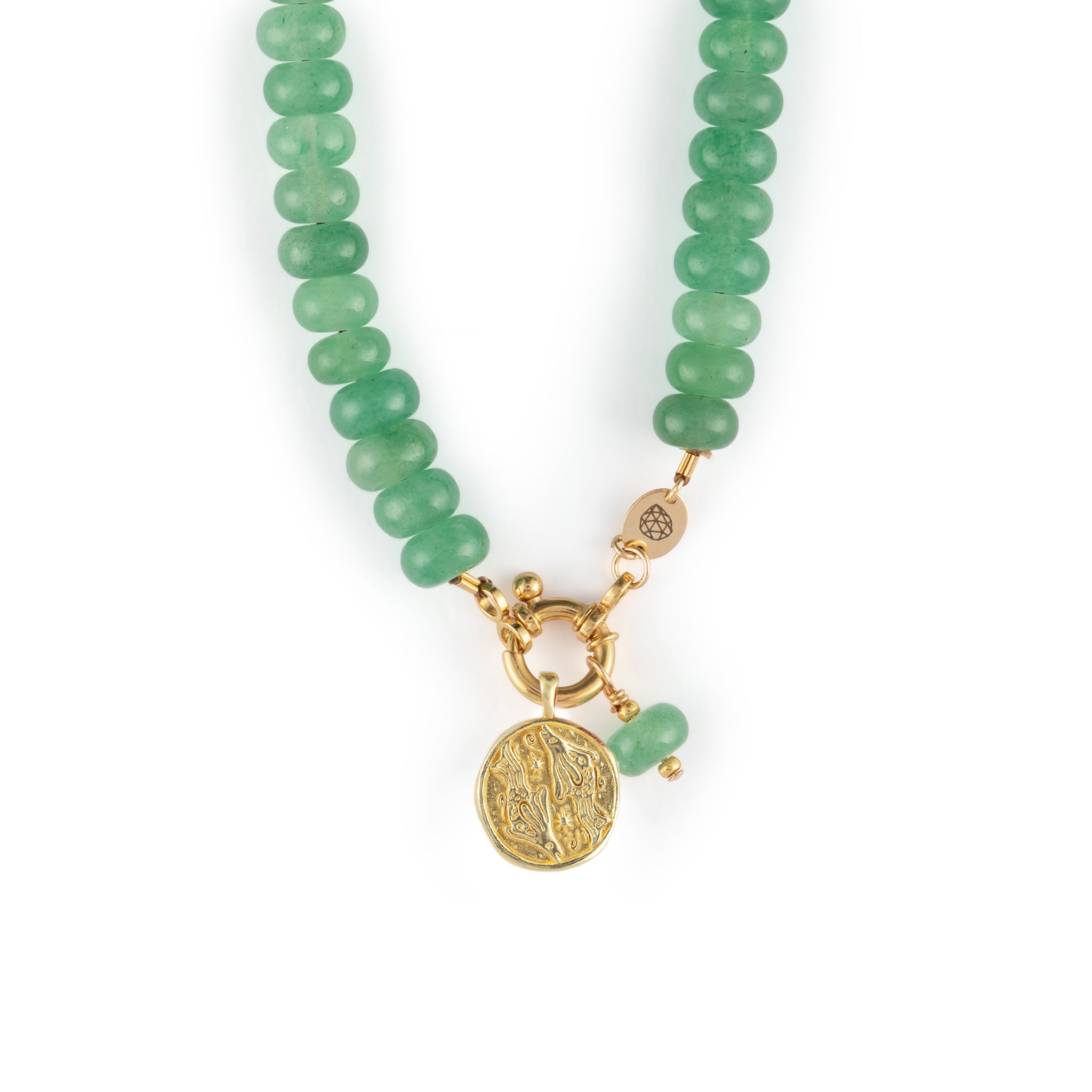 Pisces Zodiac Coin Pendant Necklace