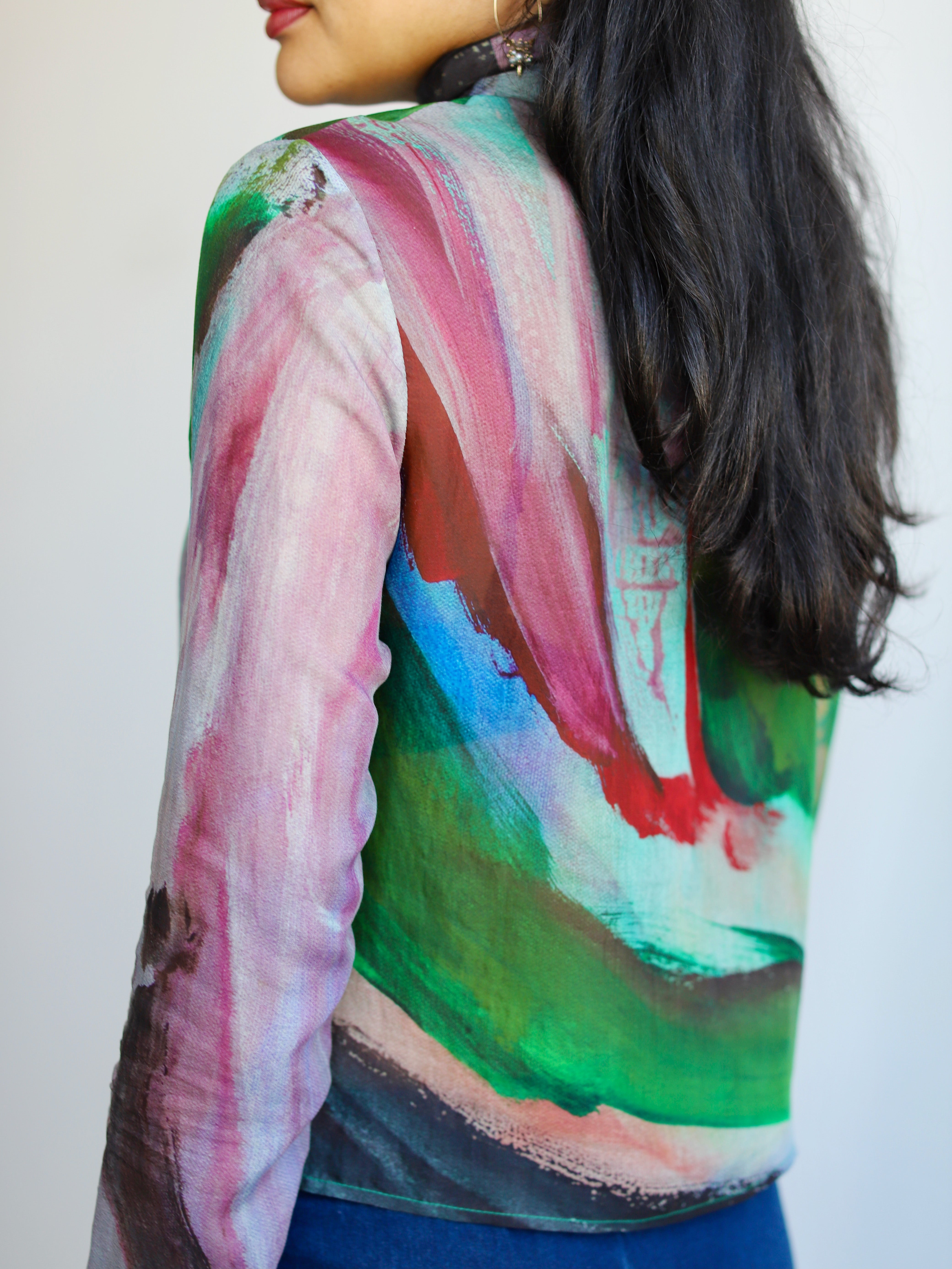 Pokhara Sheer Mock Neck Top