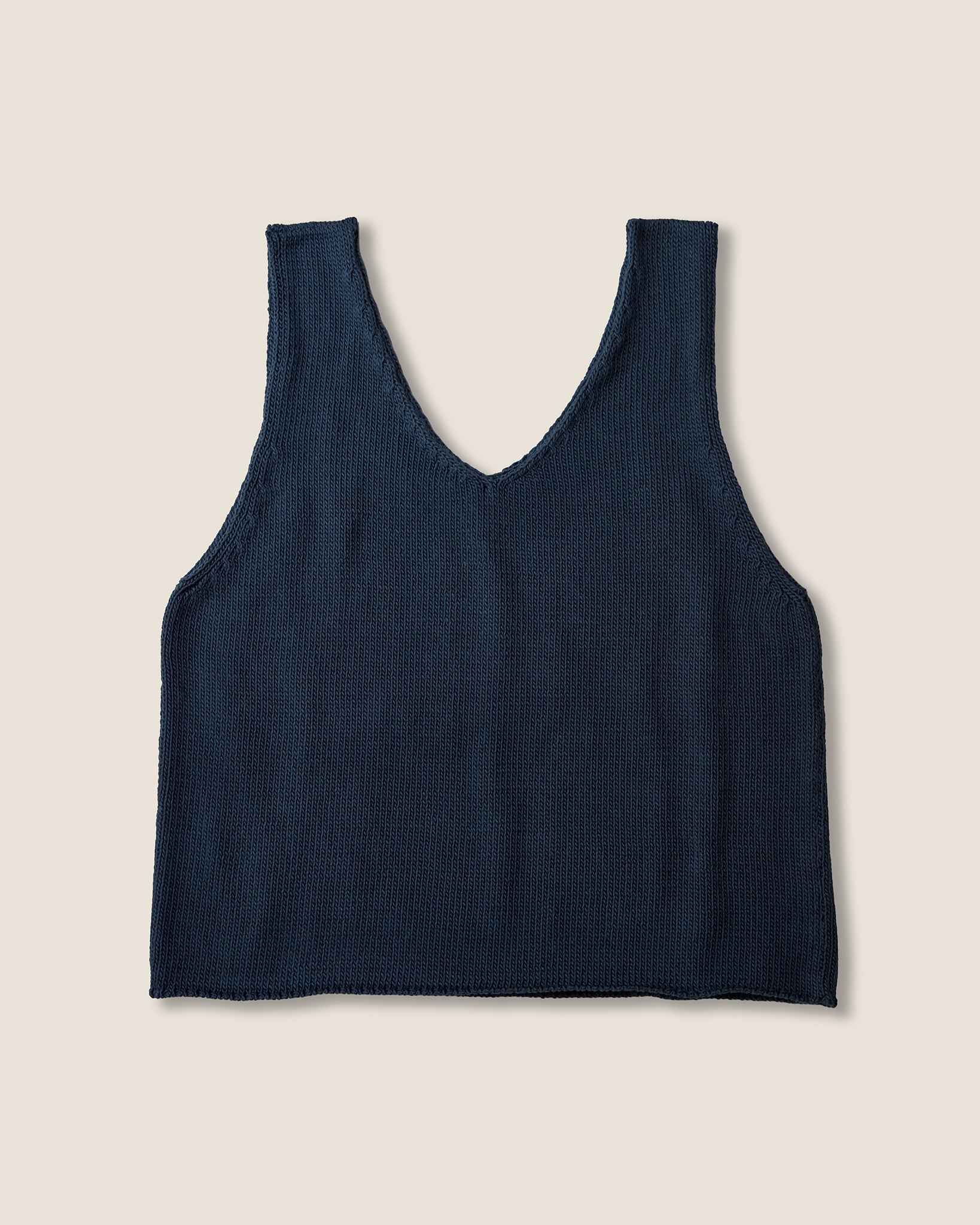 Organic Cotton Knit Top | Marine