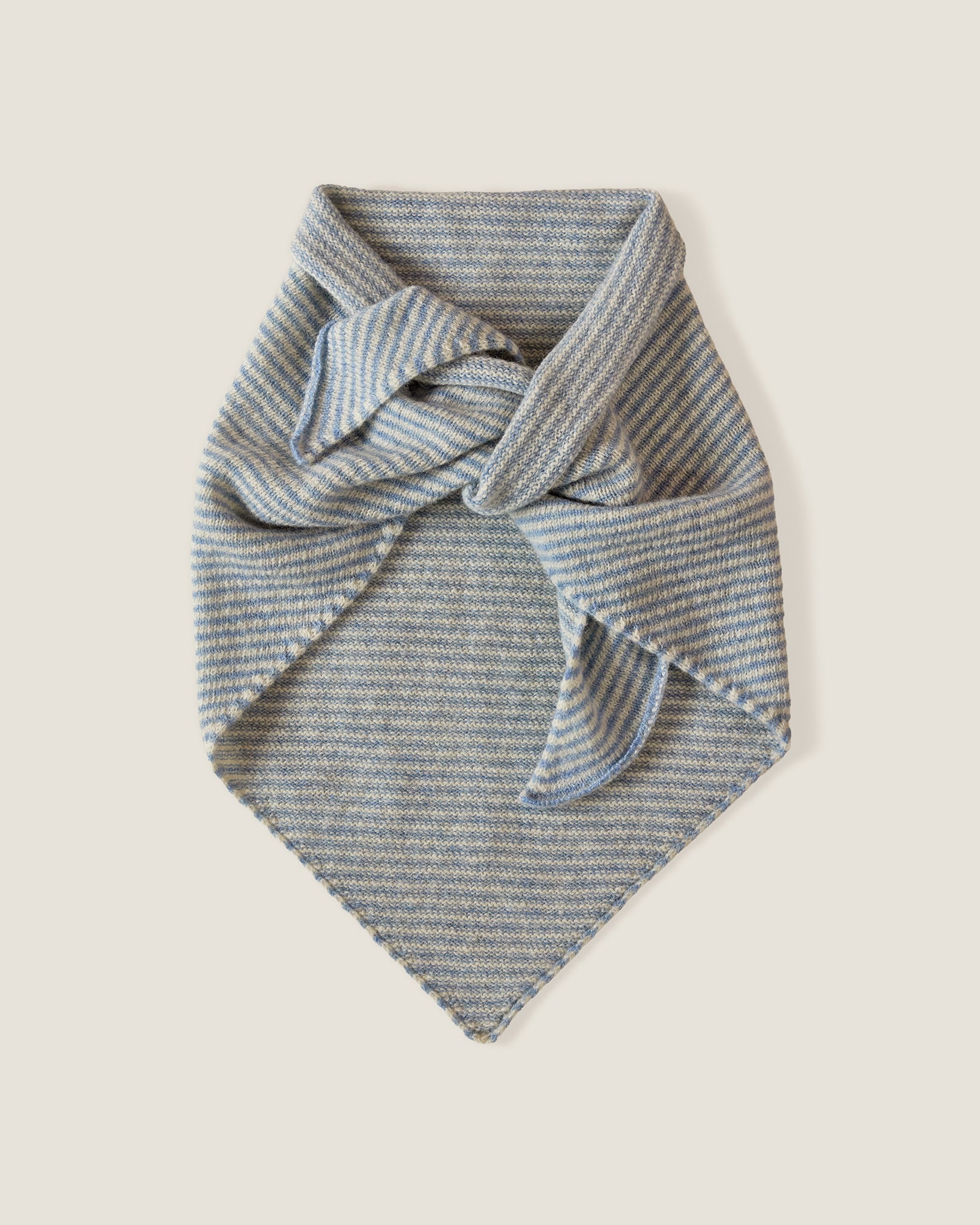 Triangle Scarf | Pale Blue Stripe