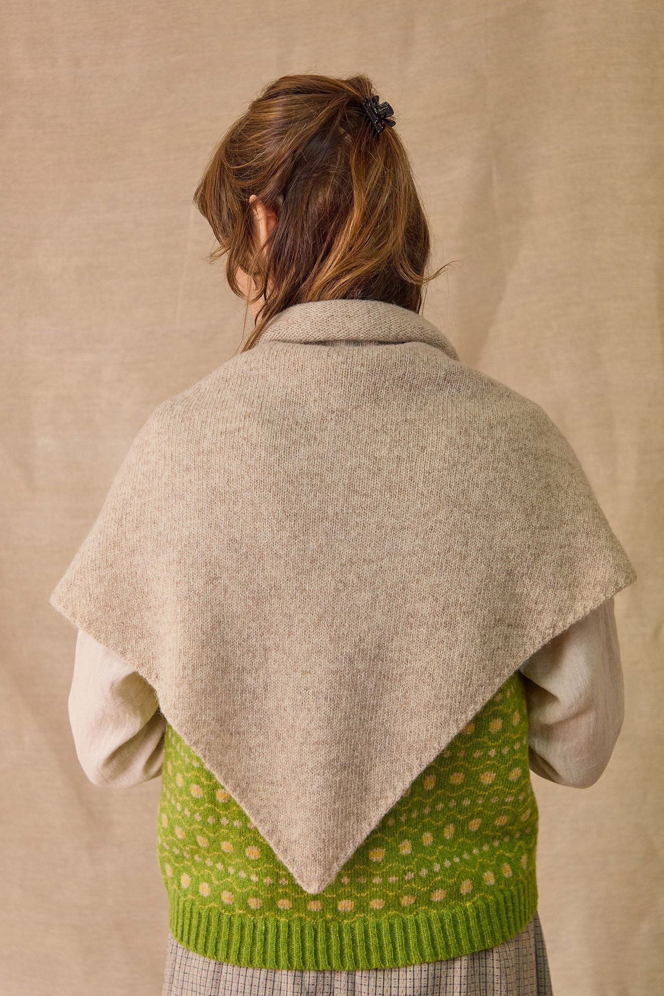 Triangle Scarf | Undyed Natural Marl