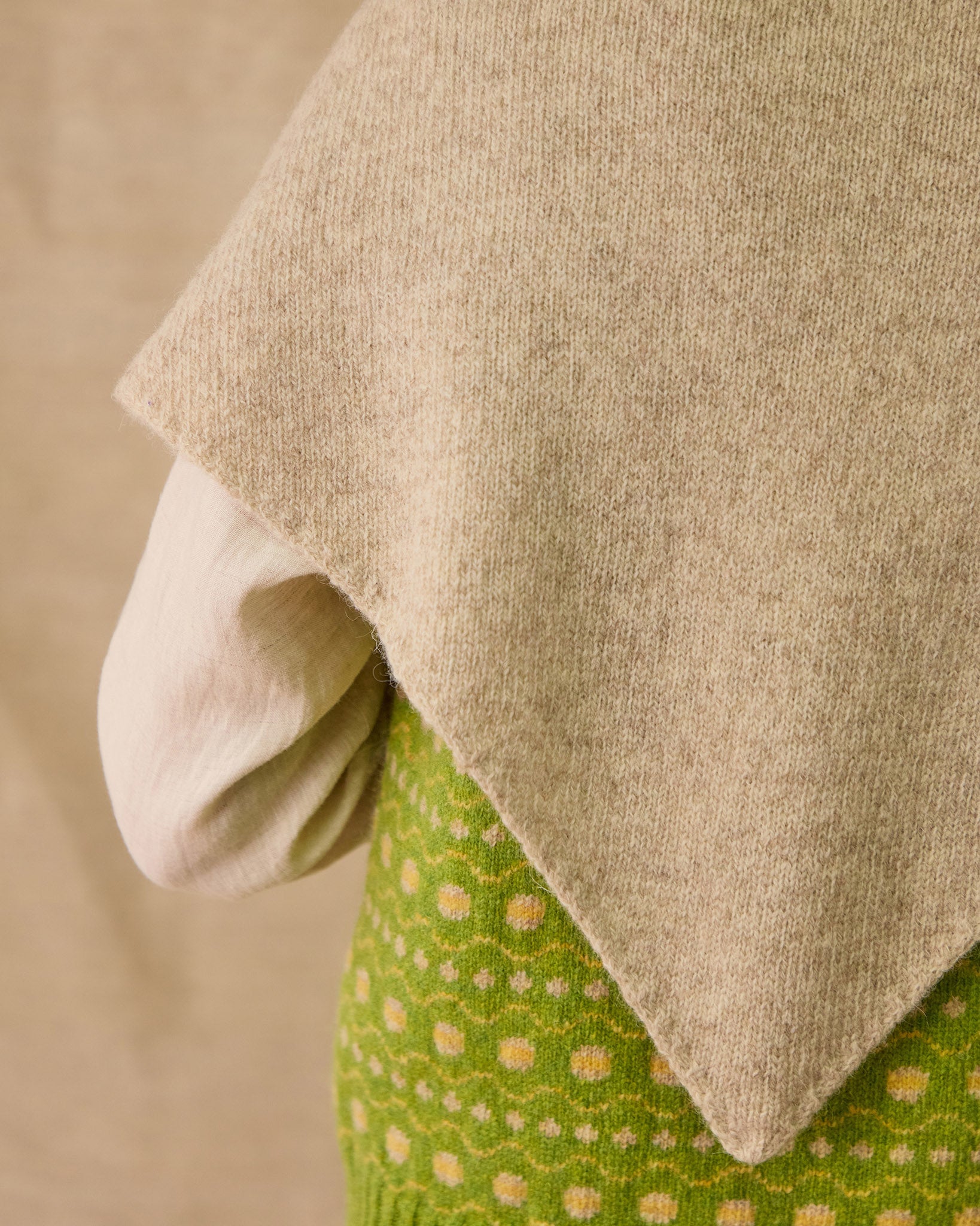 Triangle Scarf | Undyed Natural Marl
