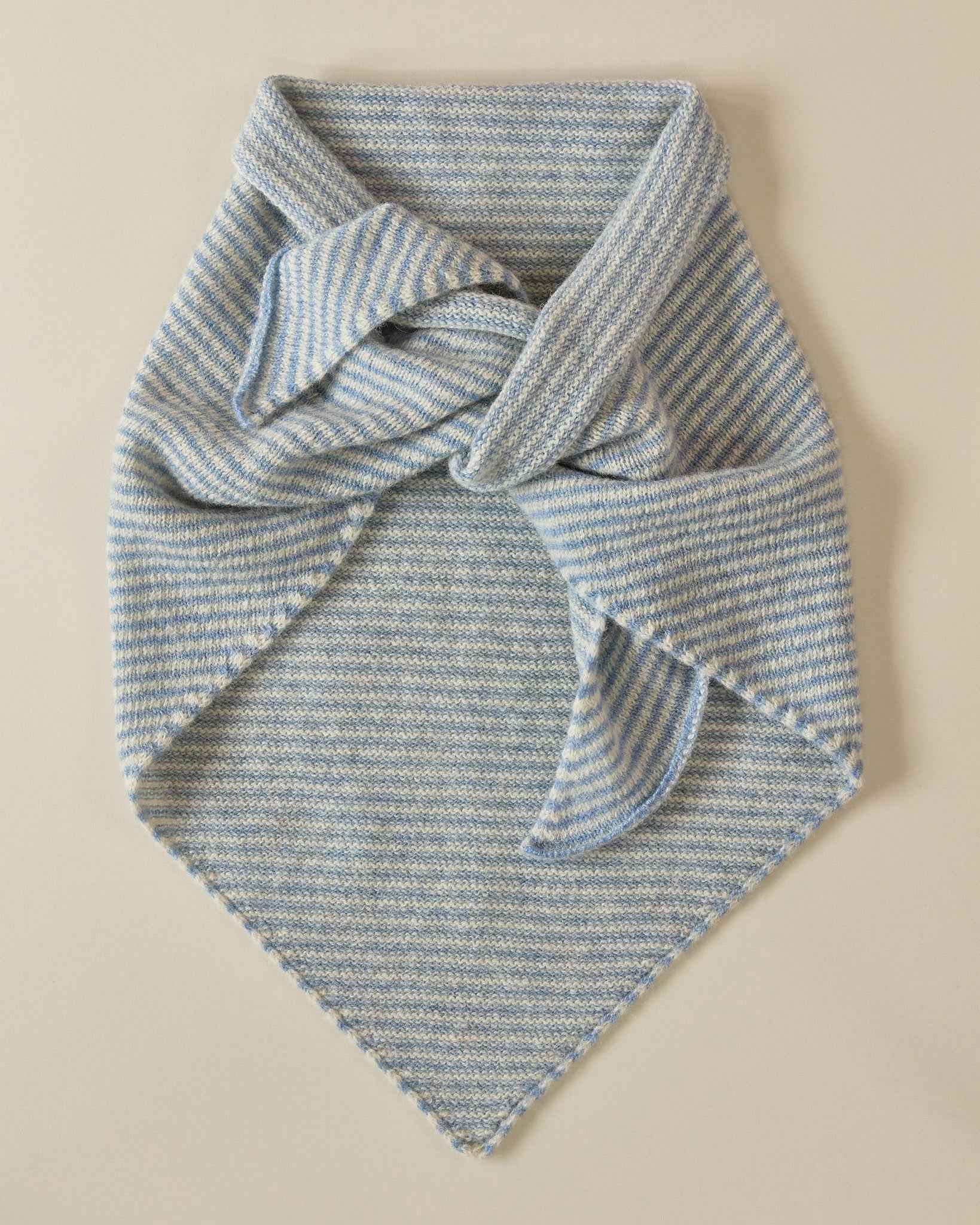 Triangle Scarf | Pale Blue Stripe