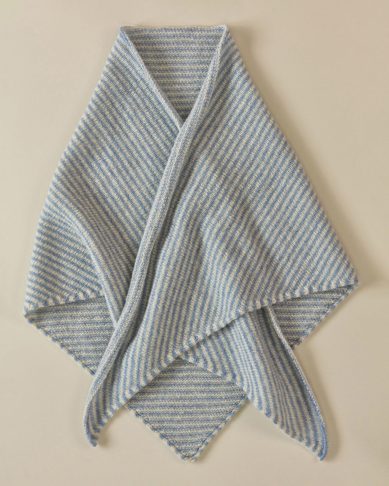 Triangle Scarf | Pale Blue Stripe