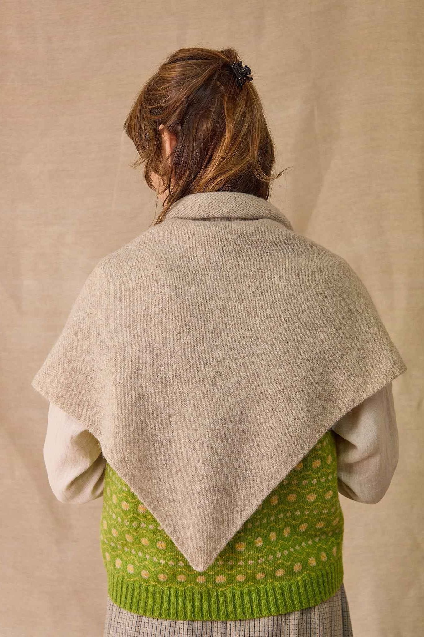 Triangle Scarf | Undyed Natural Marl