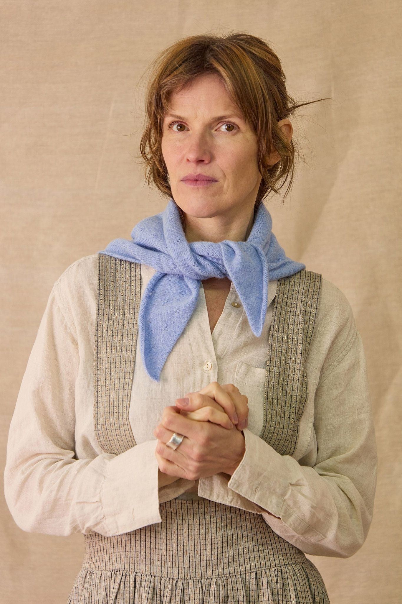 Pointelle Neckerchief | Cornflower