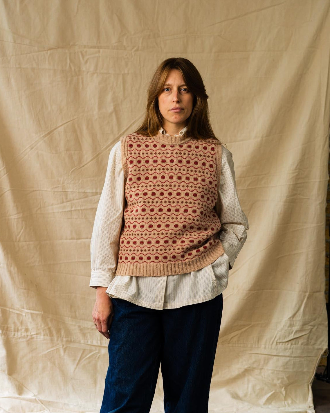 Fair Isle Vest | Cashew