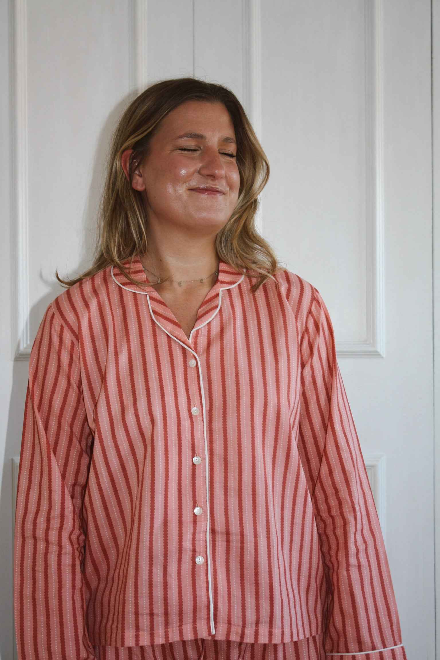 Pink Stripe Short Pyjama Set