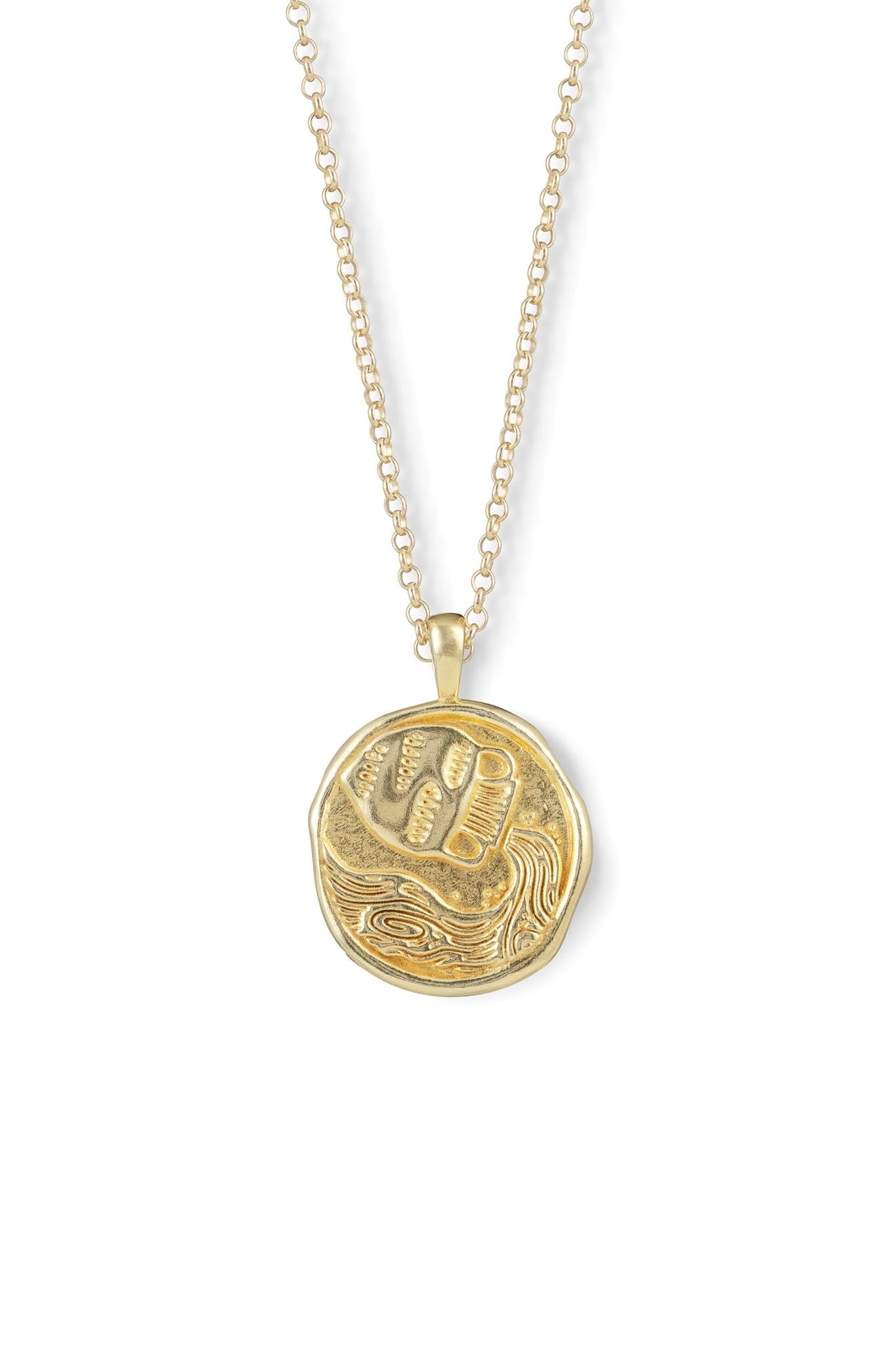 Aquarius Zodiac Coin Pendant Necklace