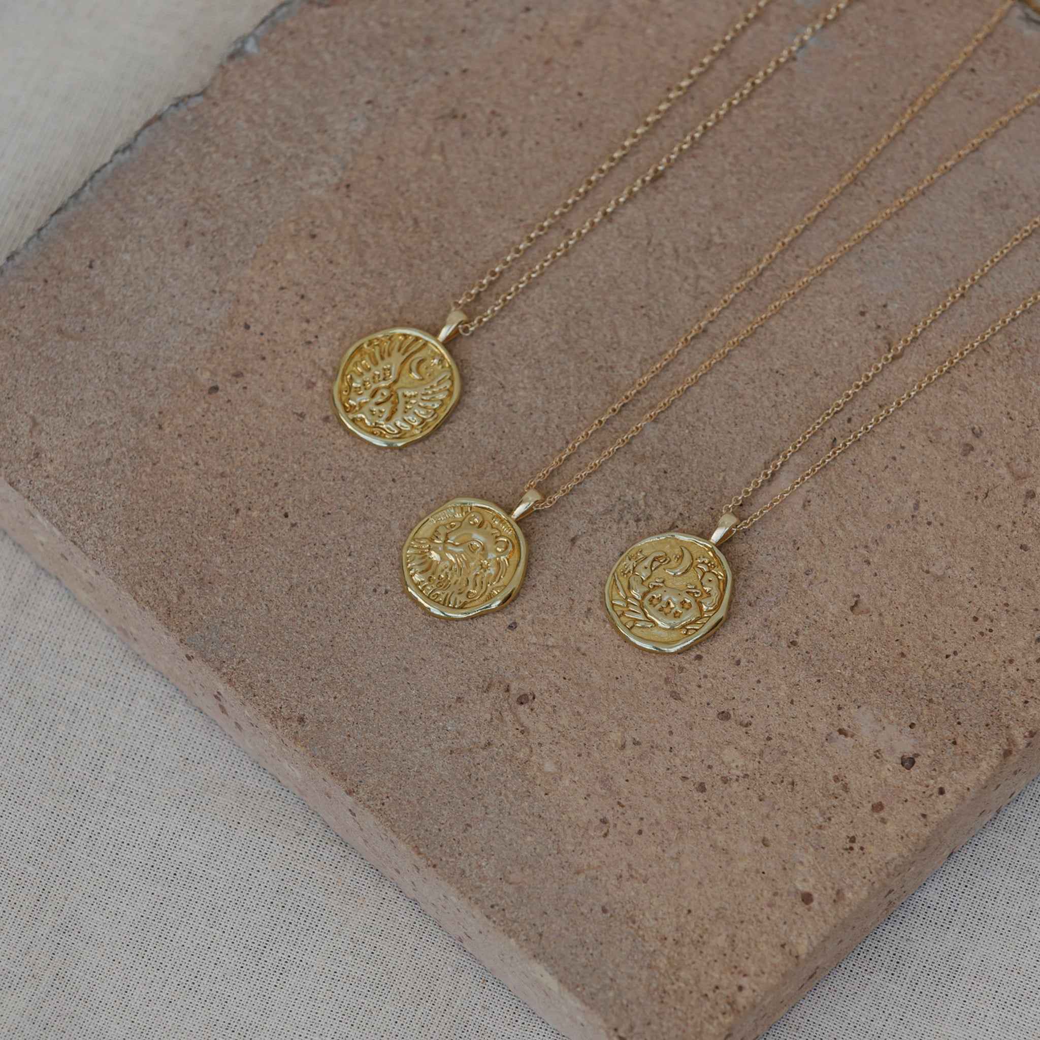 Libra Zodiac Coin Pendant Necklace