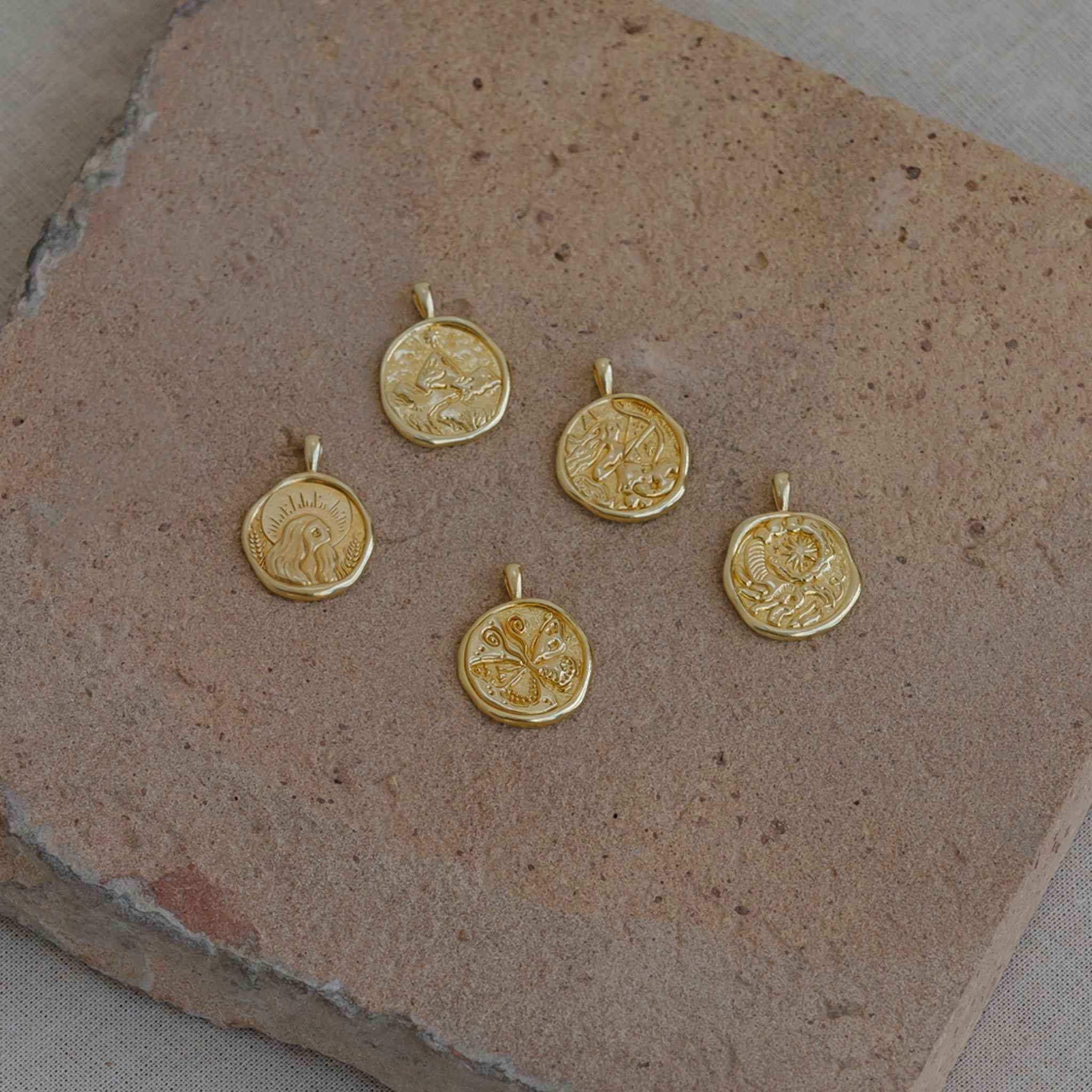 Cancer Zodiac Coin Pendant Necklace
